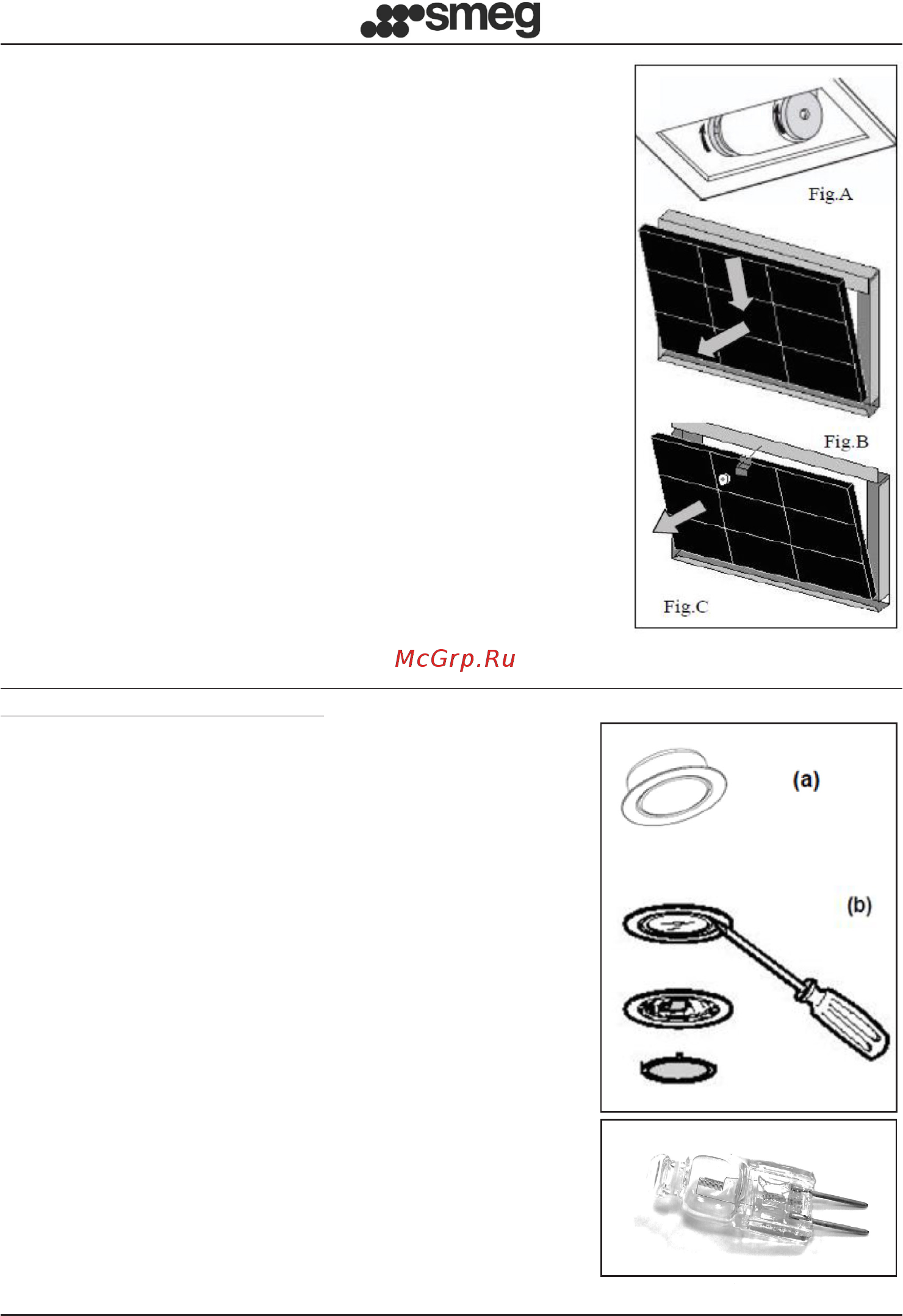 Smeg Classica KD90HNE [22/154] Replacement lamps