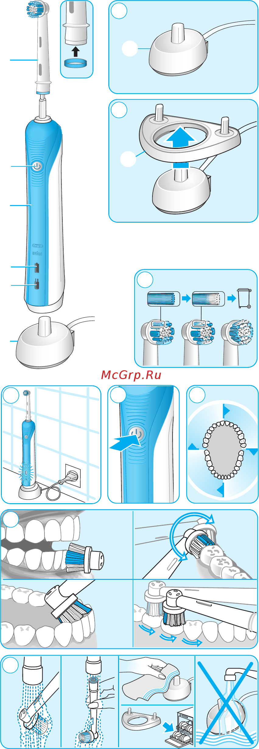 Oral-B PRO 500 D16.513.U Cross Action Инструкция по эксплуатации онлайн [2/22] 377737