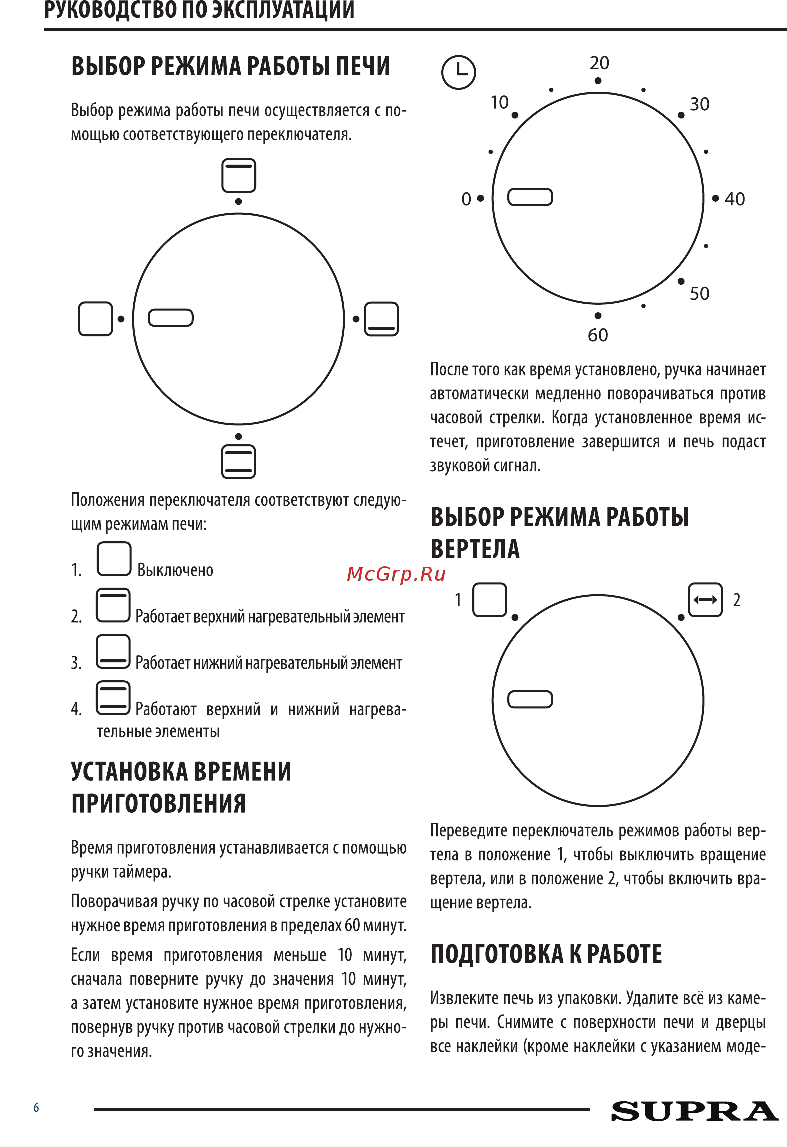 Supra MTS-420 Инструкция по эксплуатации онлайн [6/12] 373591