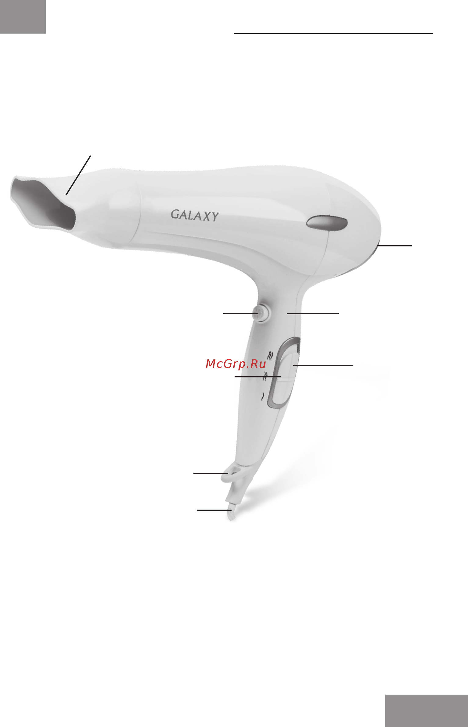 Galaxy GL4325 White [9/14] Электр құралының атқарымдық элементтері