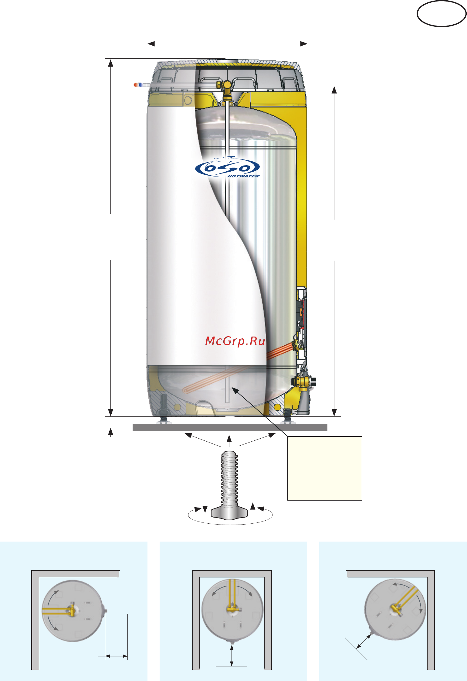OSO Saga S 300 [3/28] Plassering stilles loddrett
