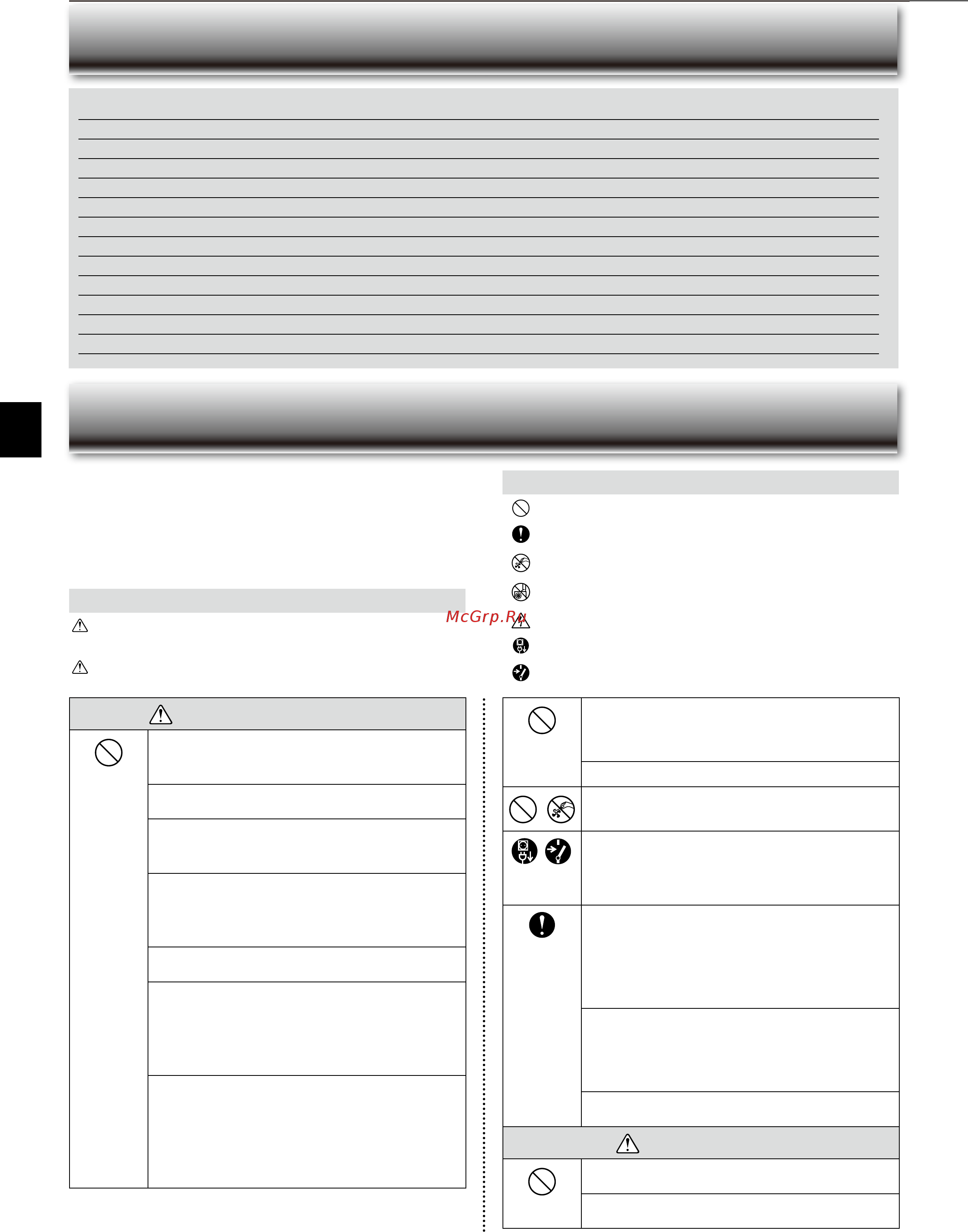 Mitsubishi Electric MSZ-DM 35 VA инверторная [2/10] Так как предостерегающая информация содержащаяся в данном разделе каса ется вашей безопасности обязательно следуйте изложенным инструкциям