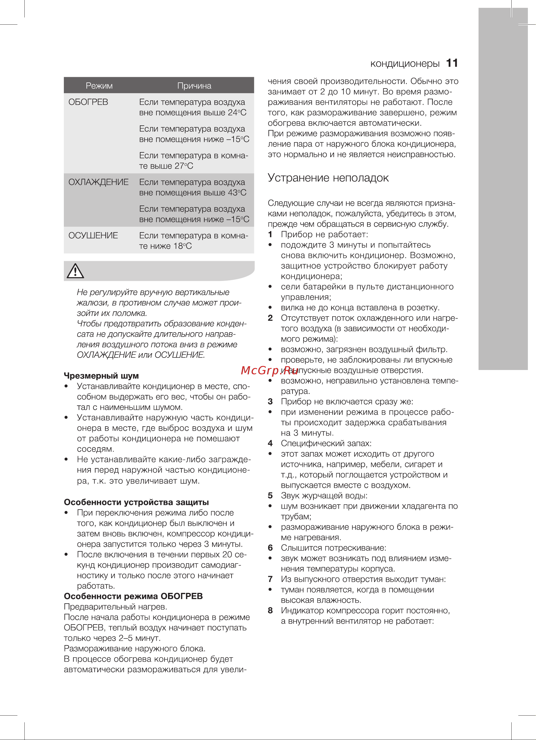 Electrolux MONACO EACS/I-12 HM/N3_15Y [11/32] Устранение неполадок