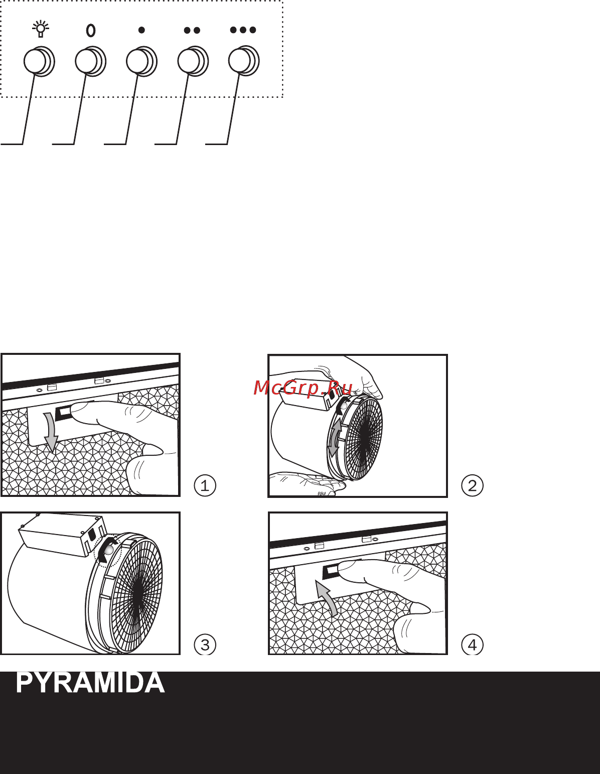 Pyramida KH 50 Черная [31/48] Control panel