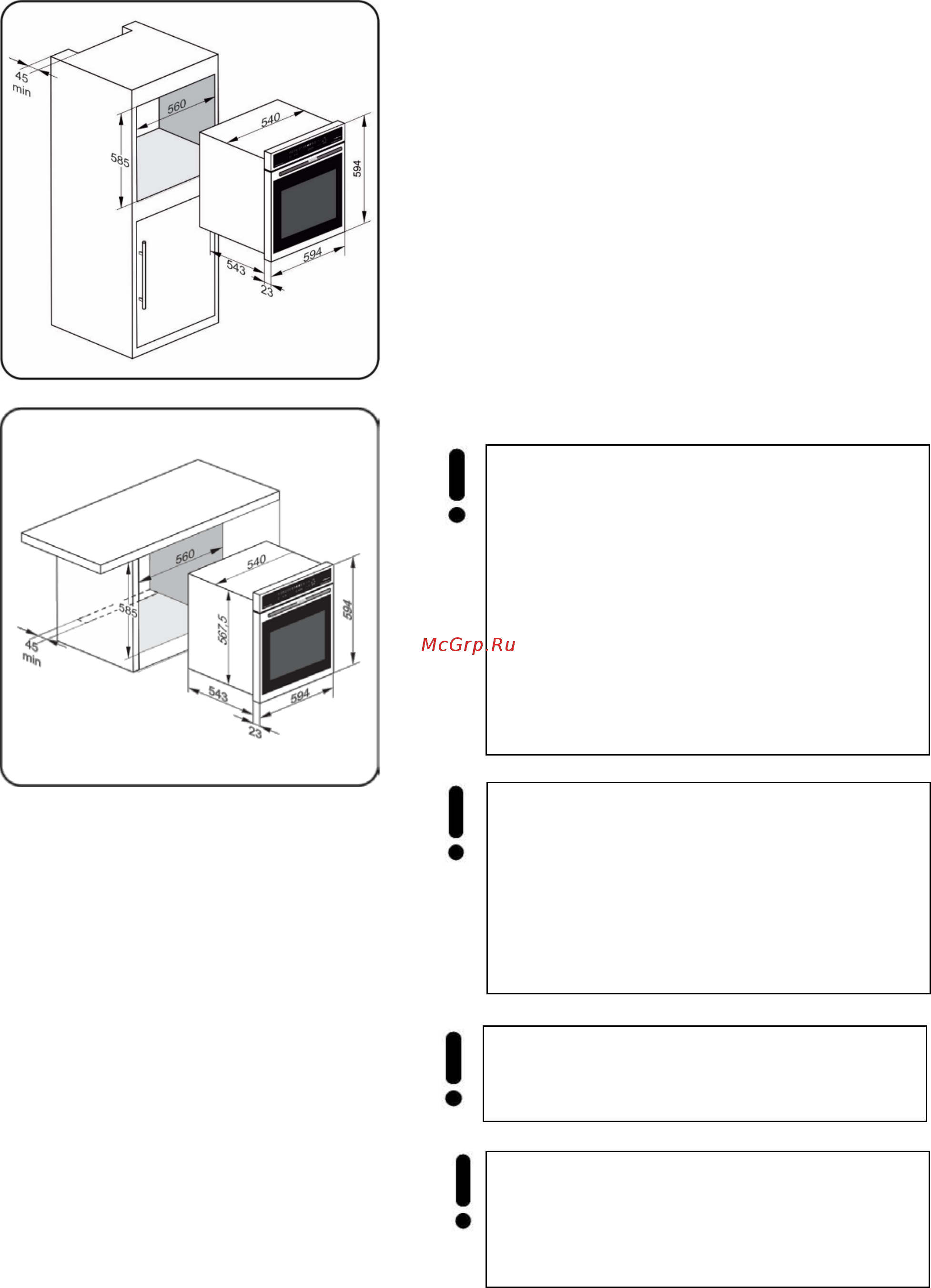 Kaiser CHEF EG 6375 Sp [24/84] Flush fitting