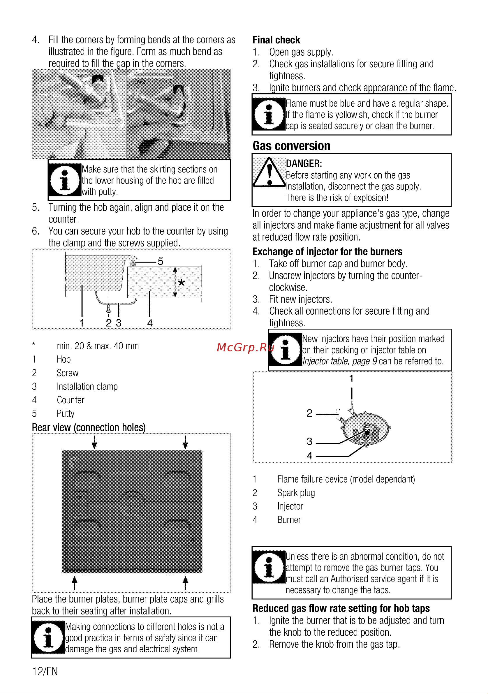 Beko HIMG64235SX [12/40] Gas conversion