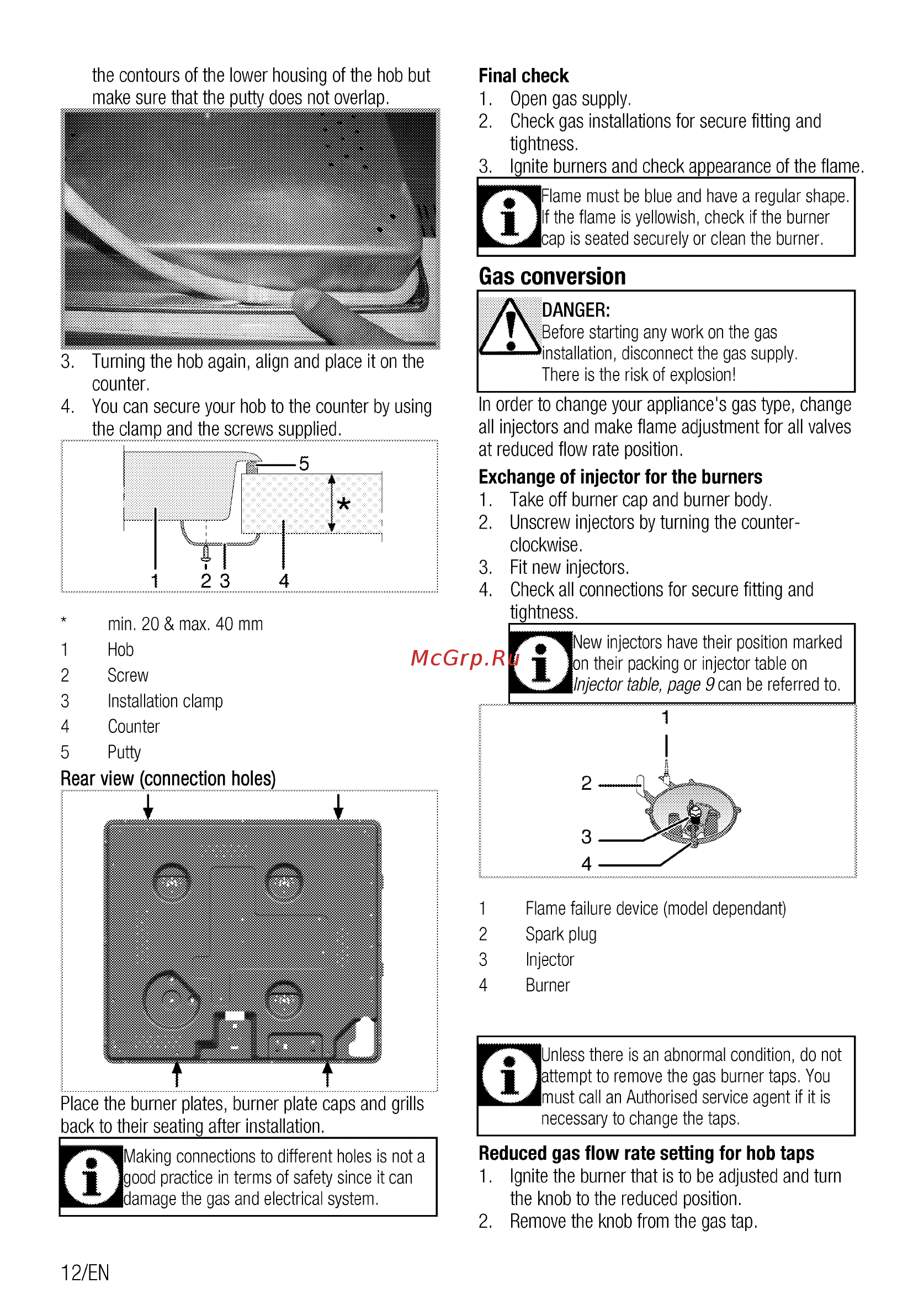Beko HIZG 64120 B (X) [12/40] Gas conversion