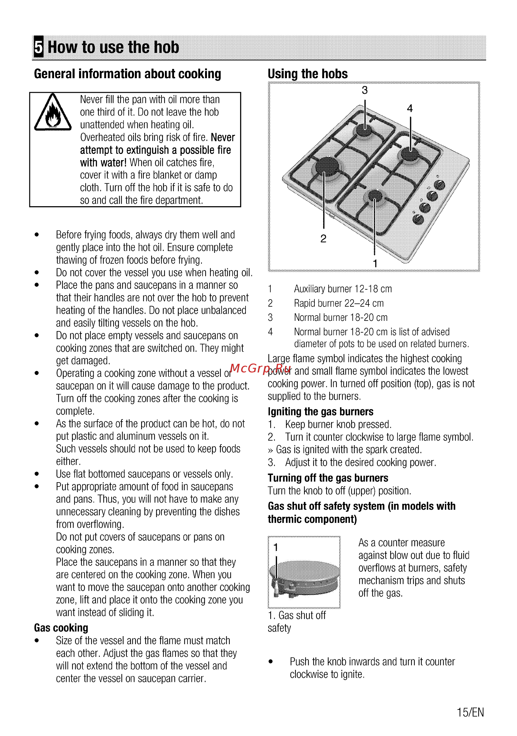 Beko HIZG 64120 SX [15/40] How to use the hob