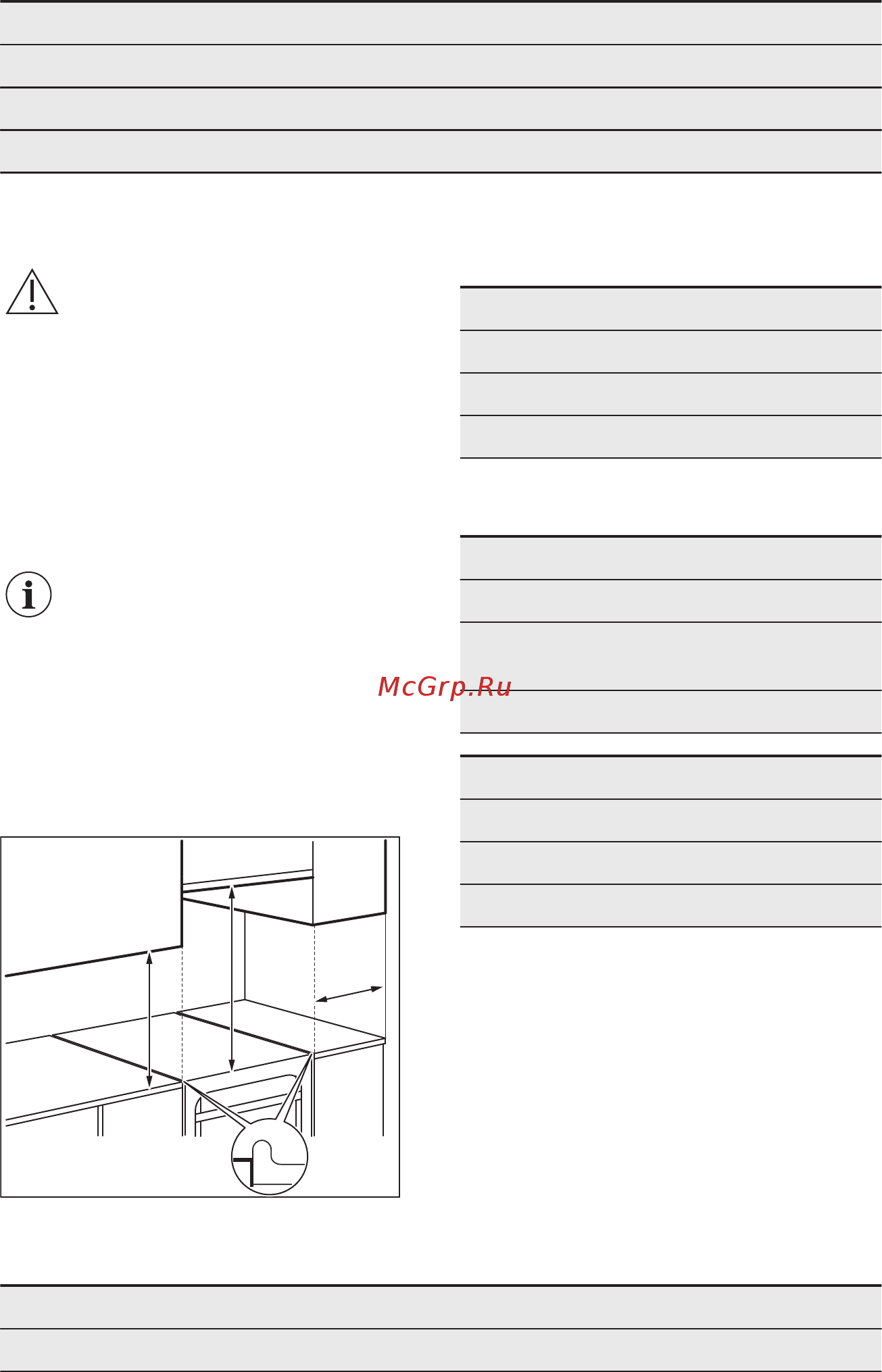 Electrolux EKK 954904 W (X) [36/44] Место для установки прибора