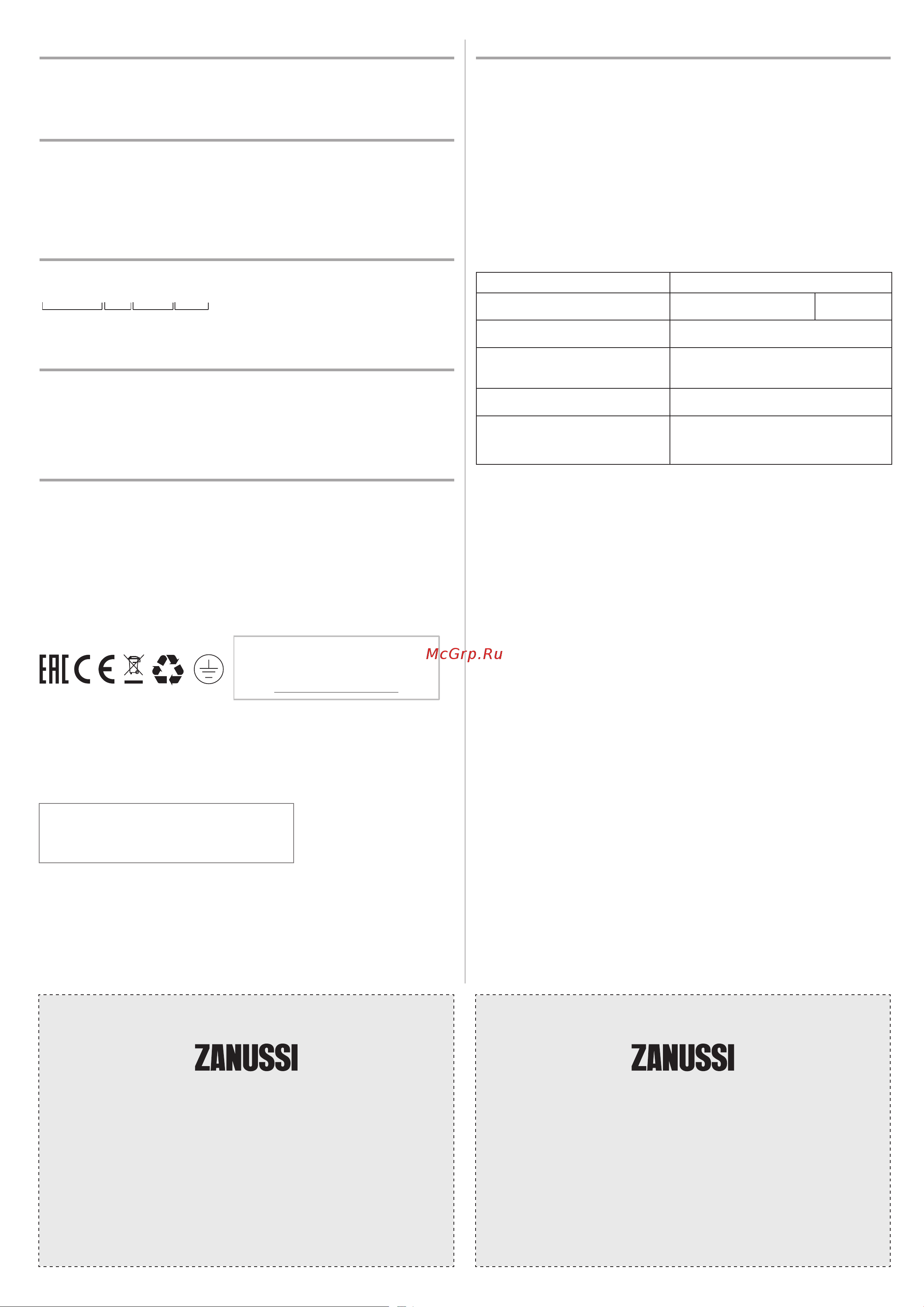 Zanussi Водонагреватель [3/4] Zanussi is a registered trademark used under license from ab electrolux publ занусси зарегистрированная торговая марка используемая в соответствии с лицензией electrolux ab публ
