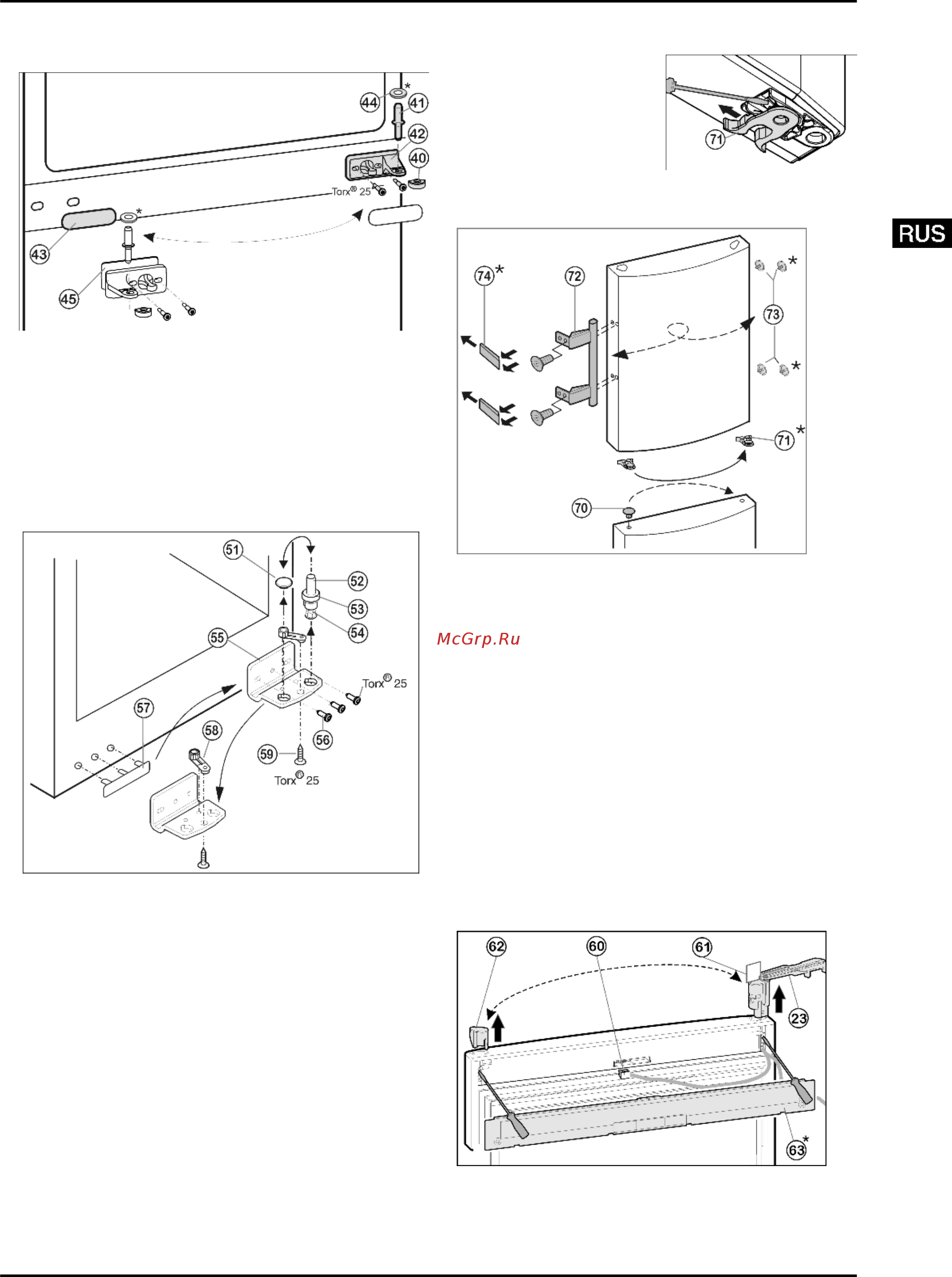 Liebherr CBNPes 3976 [7/20] Монтаж нижней двери