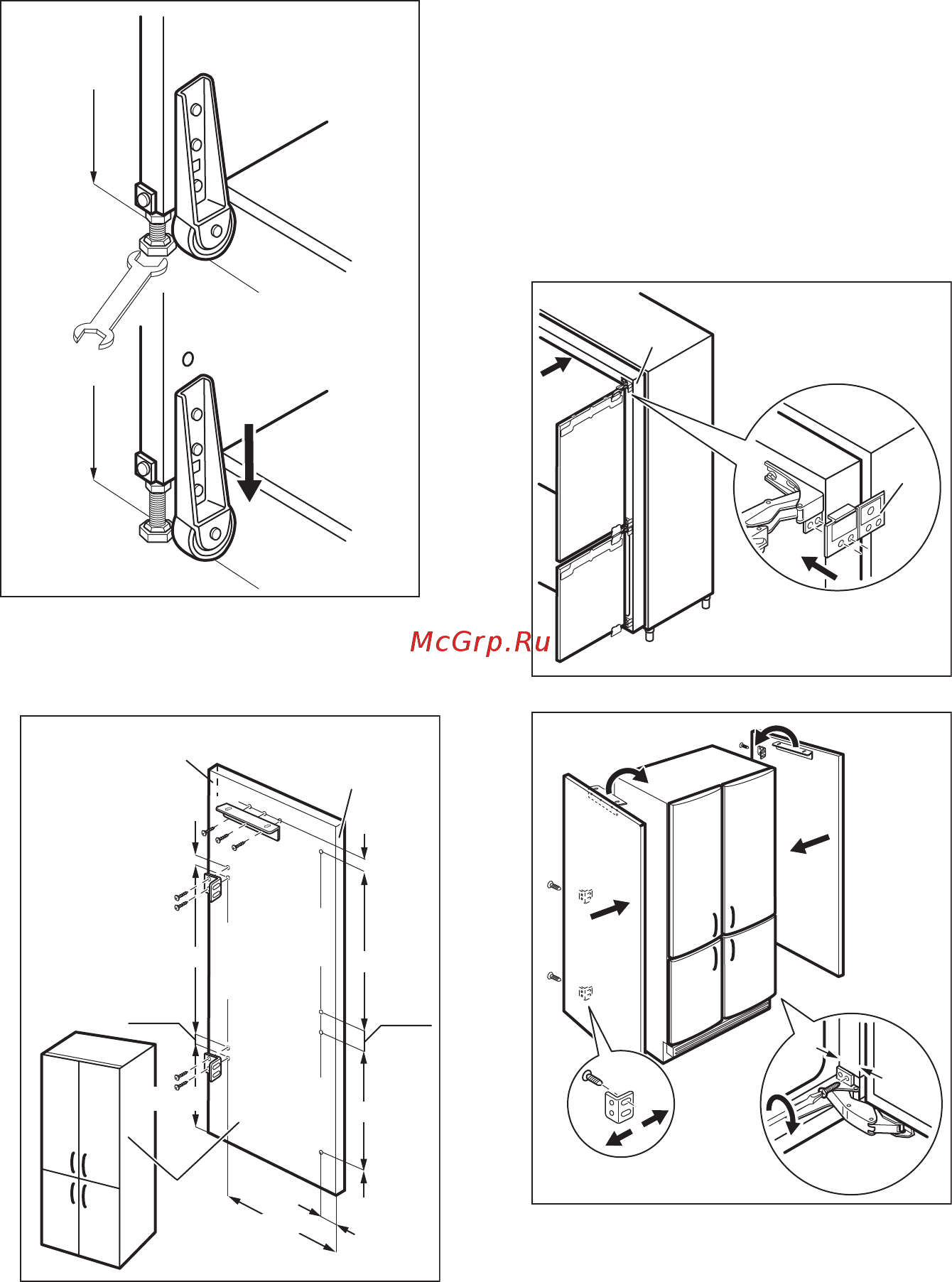 Zanussi ZBB46465DA [36/44] Кріплення бокових панелей