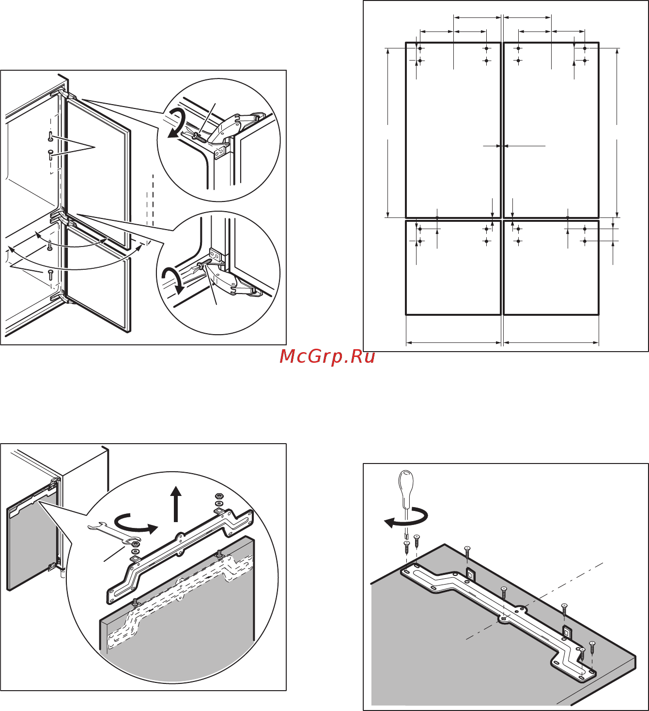 Zanussi ZBB46465DA [37/44] Кріплення панелей дверцят