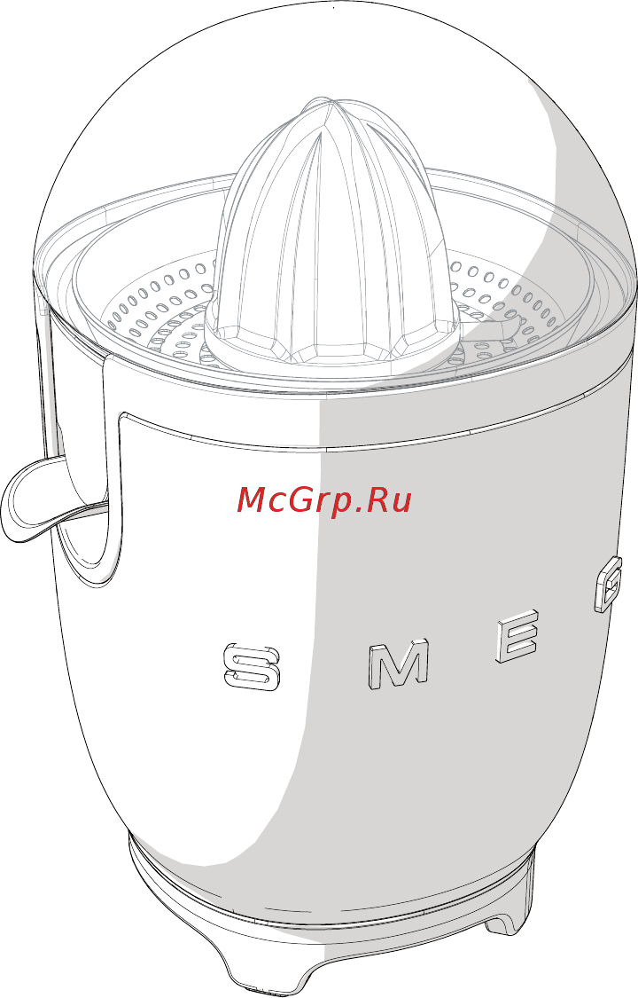 Smeg Стиль 50-х годов CJF01CREU Инструкция по эксплуатации онлайн