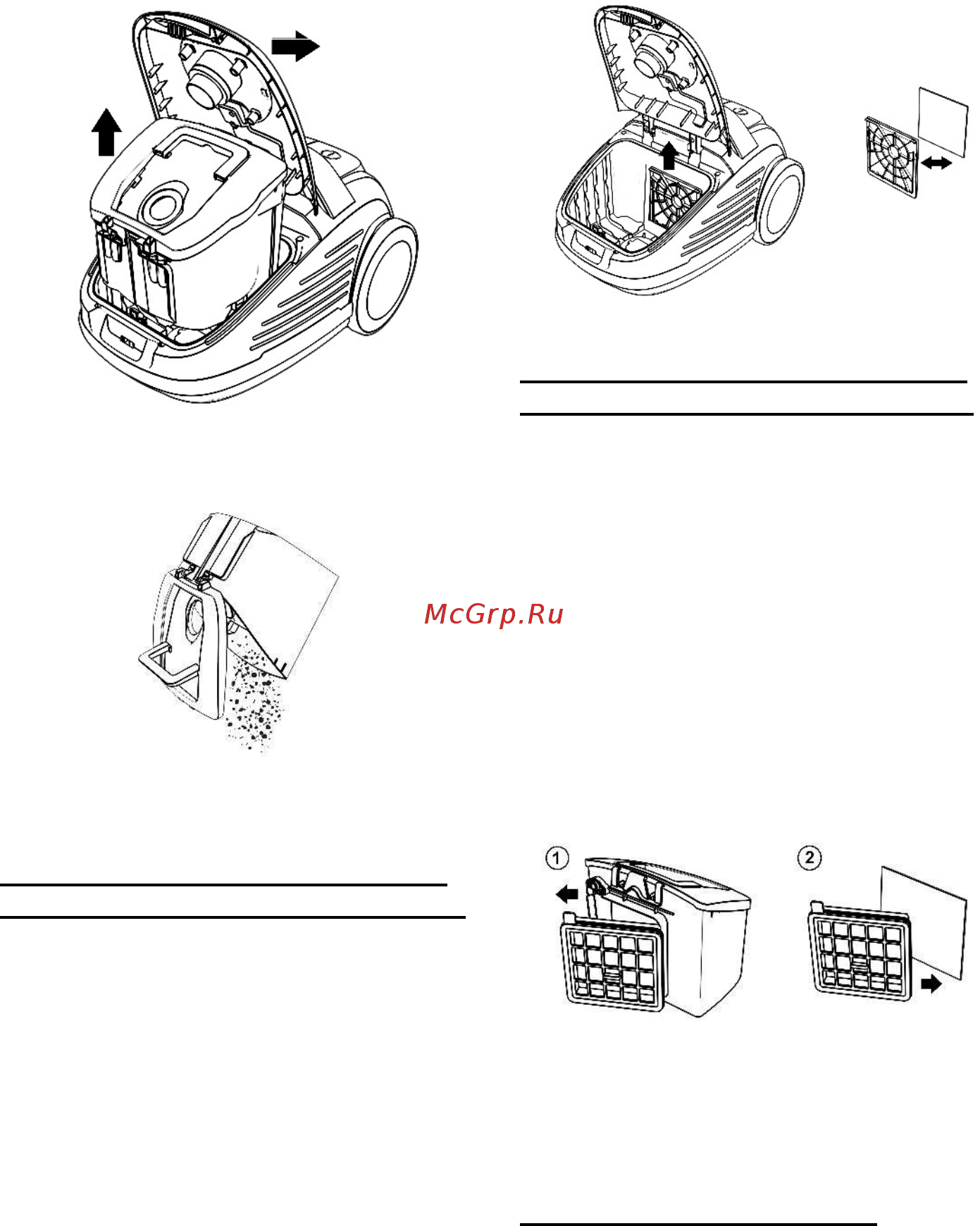Gorenje G Force Plus VC2321GPRRCY 678636 [21/36] Cleaning and changing the inlet sponge filter when using dust bag