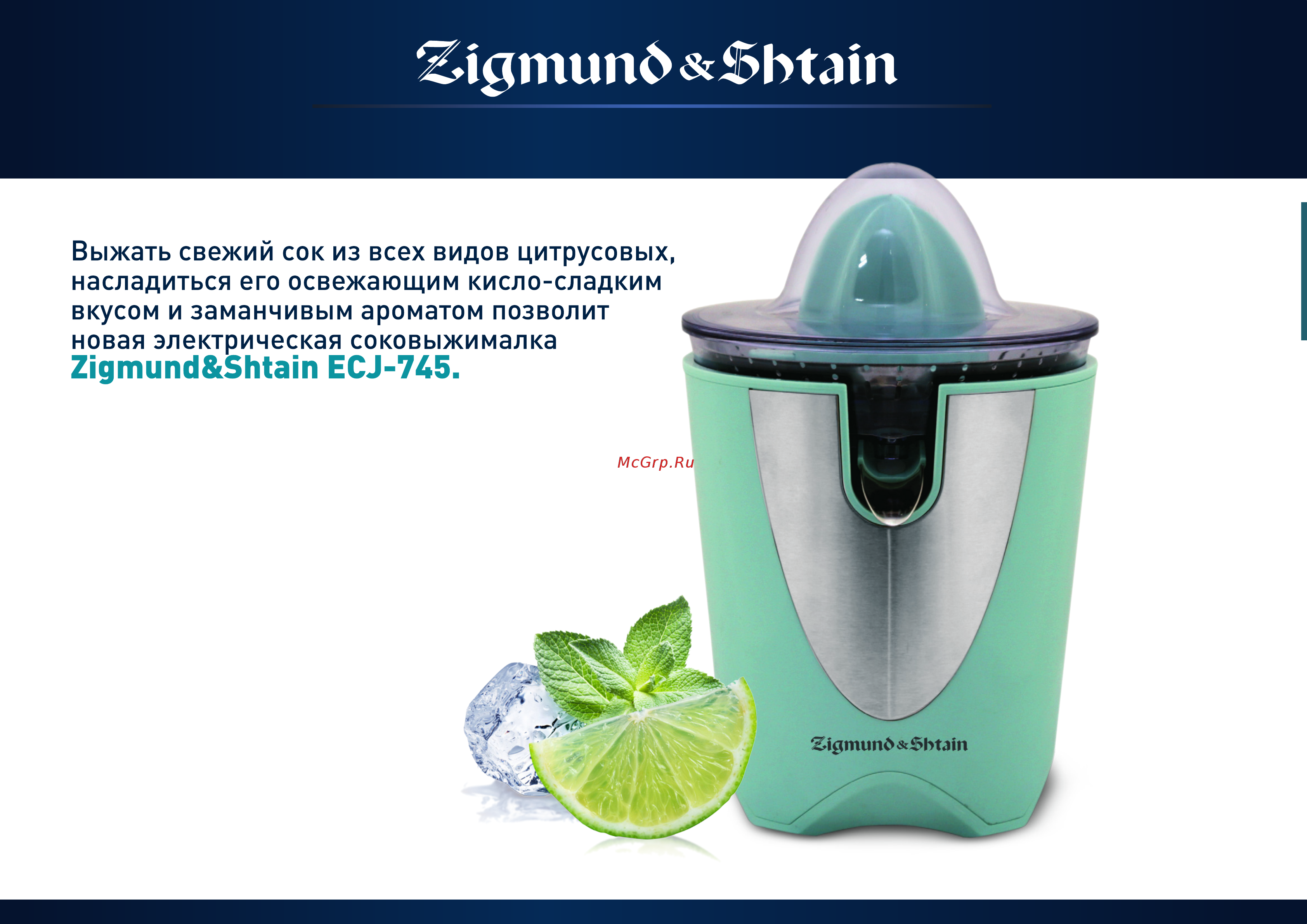 Zigmund & Shtain ECJ-745 Инструкция по эксплуатации онлайн [2/11] 376851