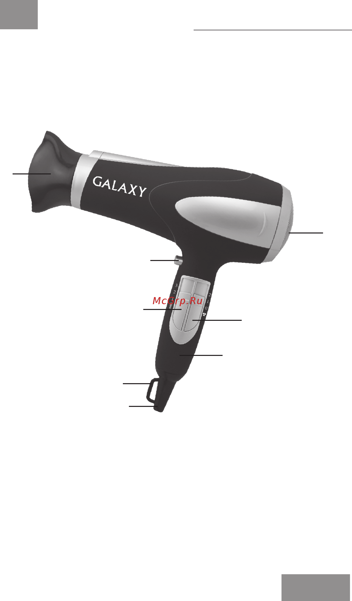 Galaxy GL4324 Violet [3/16] Функциональные элементы электроприбора