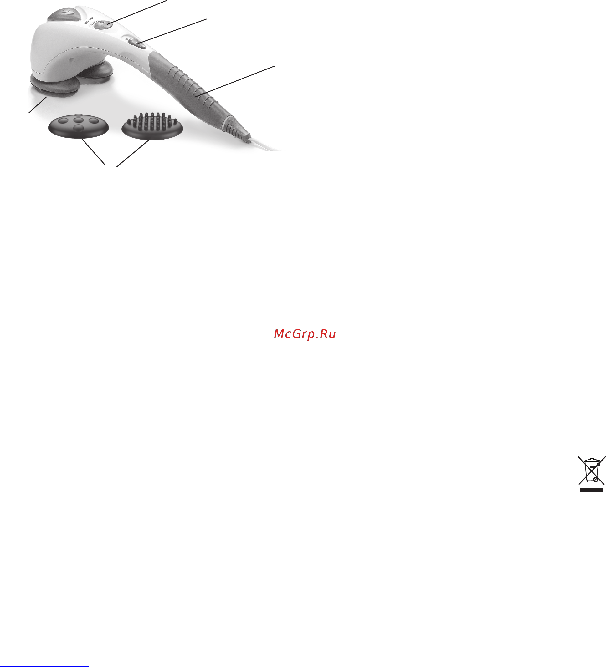 Beurer MG 80 Серый [8/24] Descripción del aparato