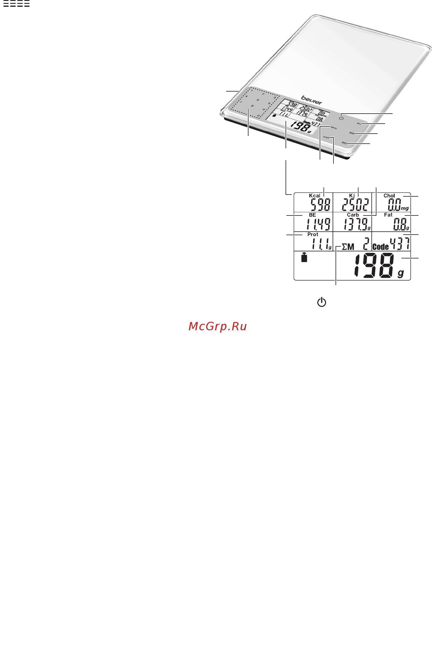 Beurer DS 61 709.05 [3/16] Описание прибора