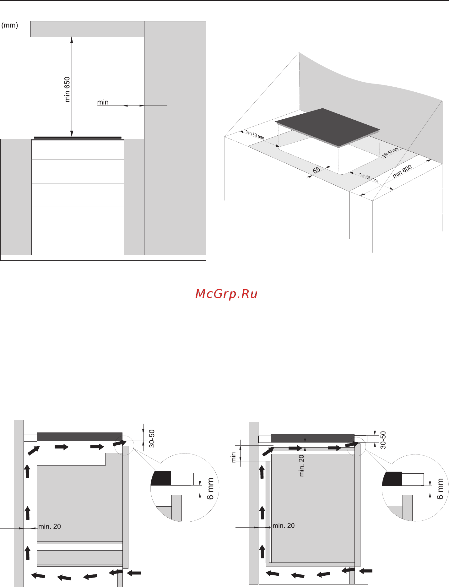 Gorenje ECT322KR [26/40] Монтаж варочной панели
