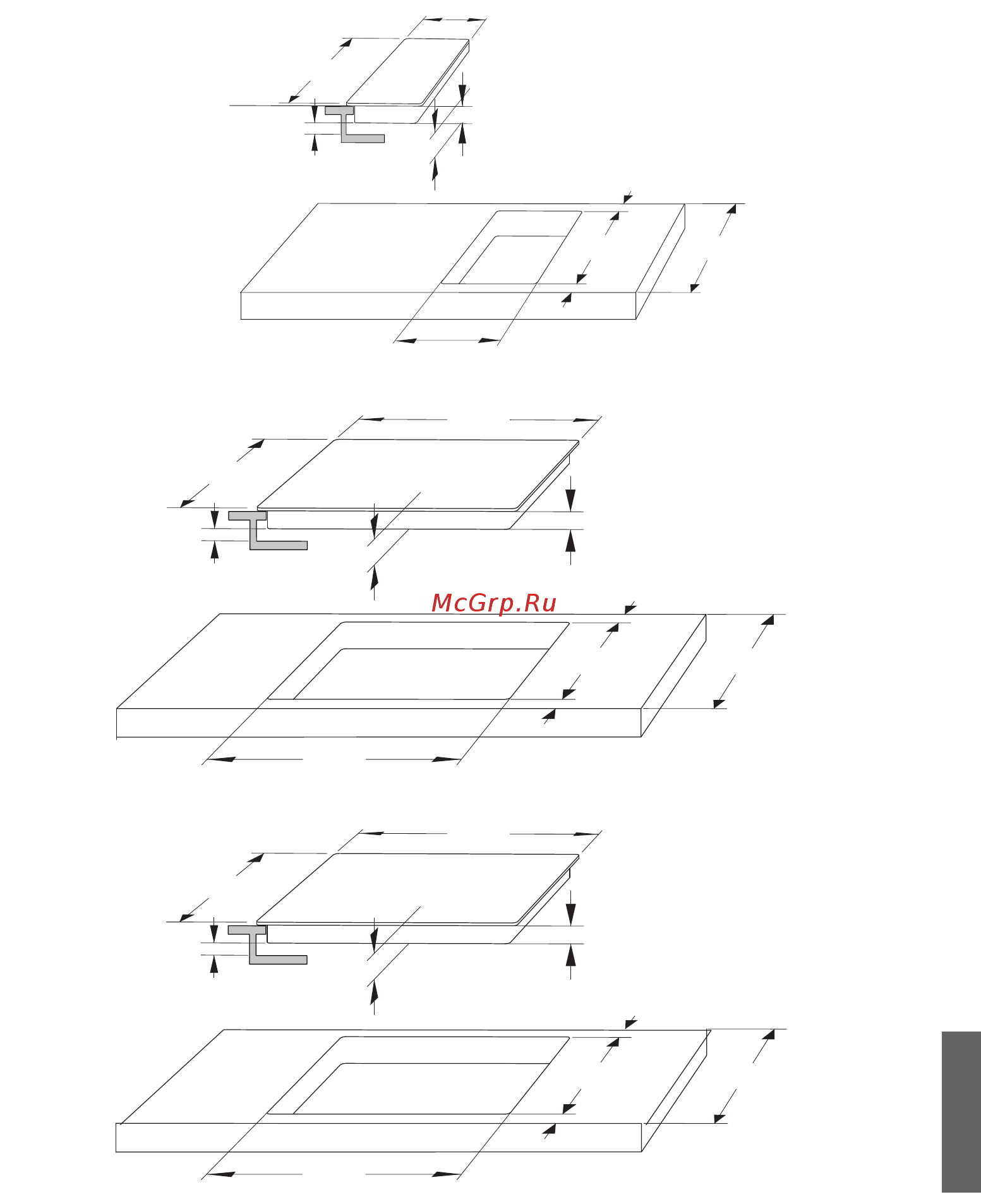 Gorenje ECT646KRB [27/40] Размеры монтажного проема