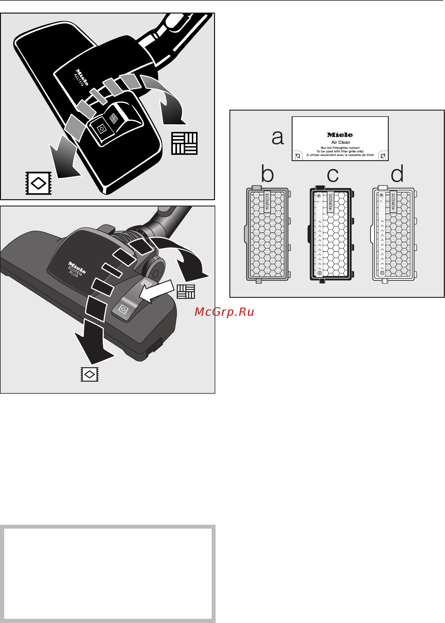Miele SGEA3 Complete C3 Cat&Dog [14/40] Активация индикатора замены фильтра выходящего воздуха timestrip на фильтре