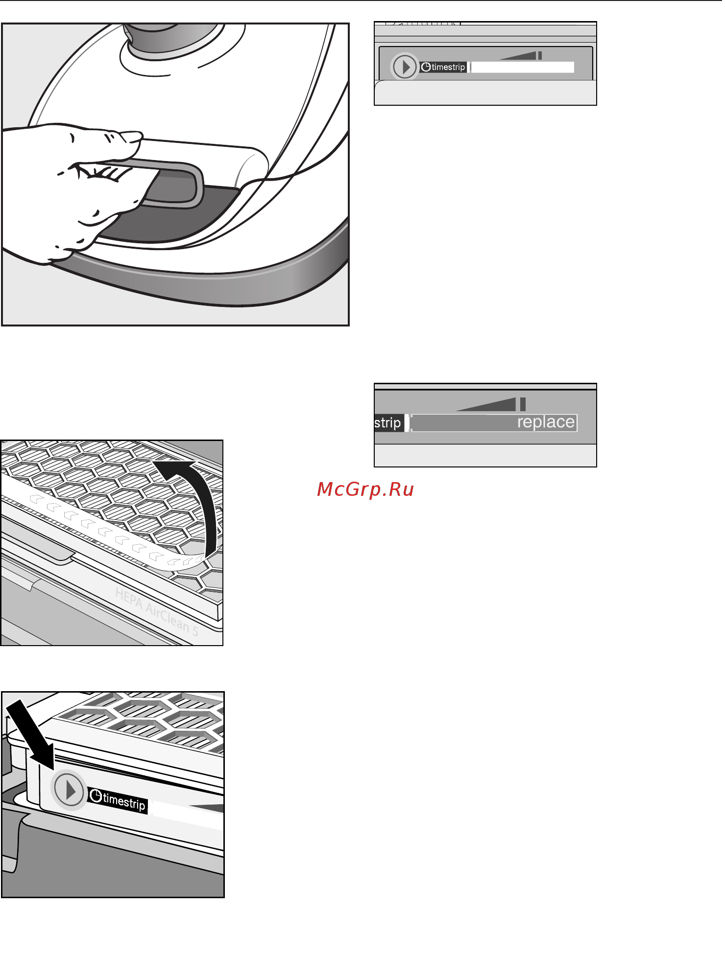 Miele SGEA3 Complete C3 Cat&Dog [15/40] Функция индикатора замены фильтра выходящего воздуха timestrip