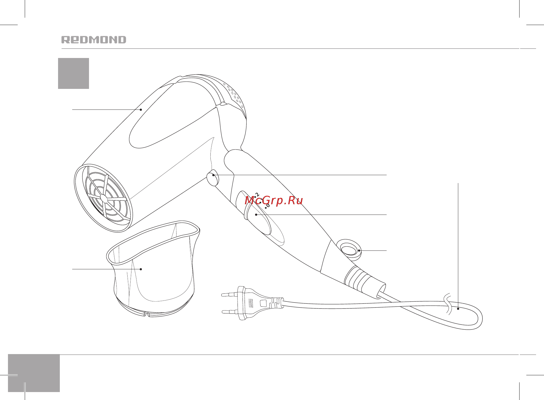 Redmond RF-510 Black Инструкция по эксплуатации онлайн [2/12] 379269
