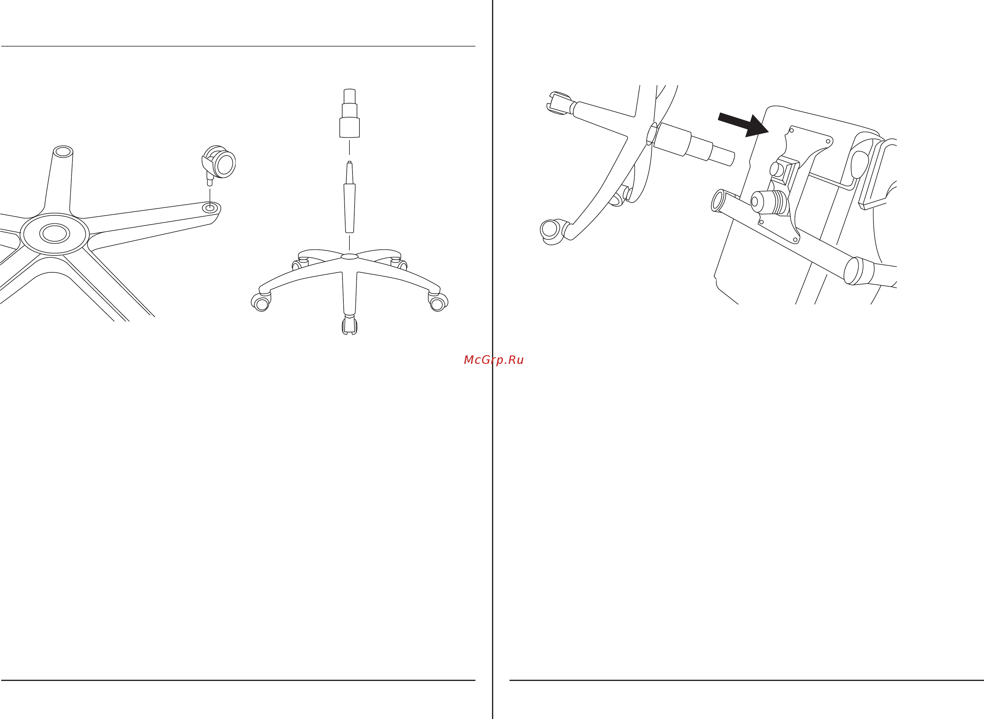 ThunderX3 TGC30-Black-Red [7/11] B assemble the wheel base parts of group 2