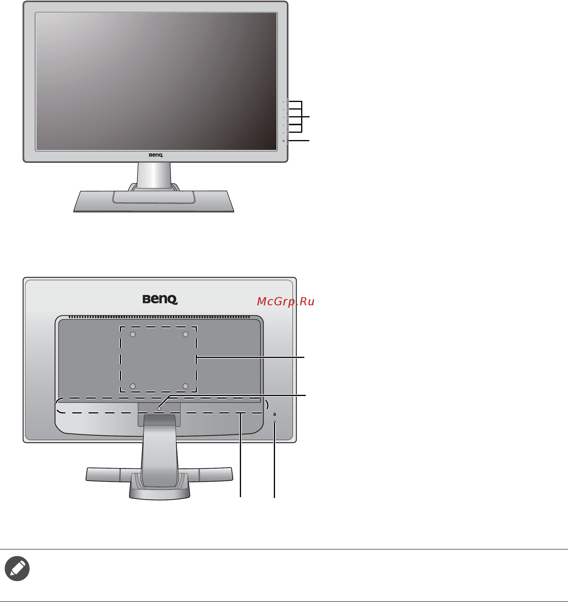 Benq ZOWIE RL2755T 9H.LGSLB.QBE [10/56] Начальные сведения о мониторе