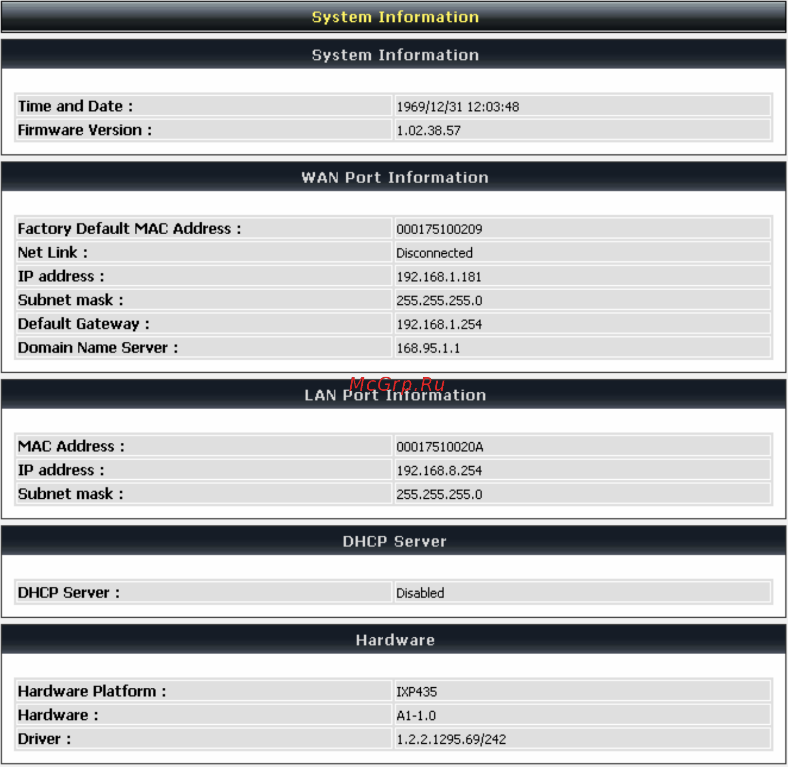 D-Link DVG-5004S/D1A Черный [16/83] 1 3 system information