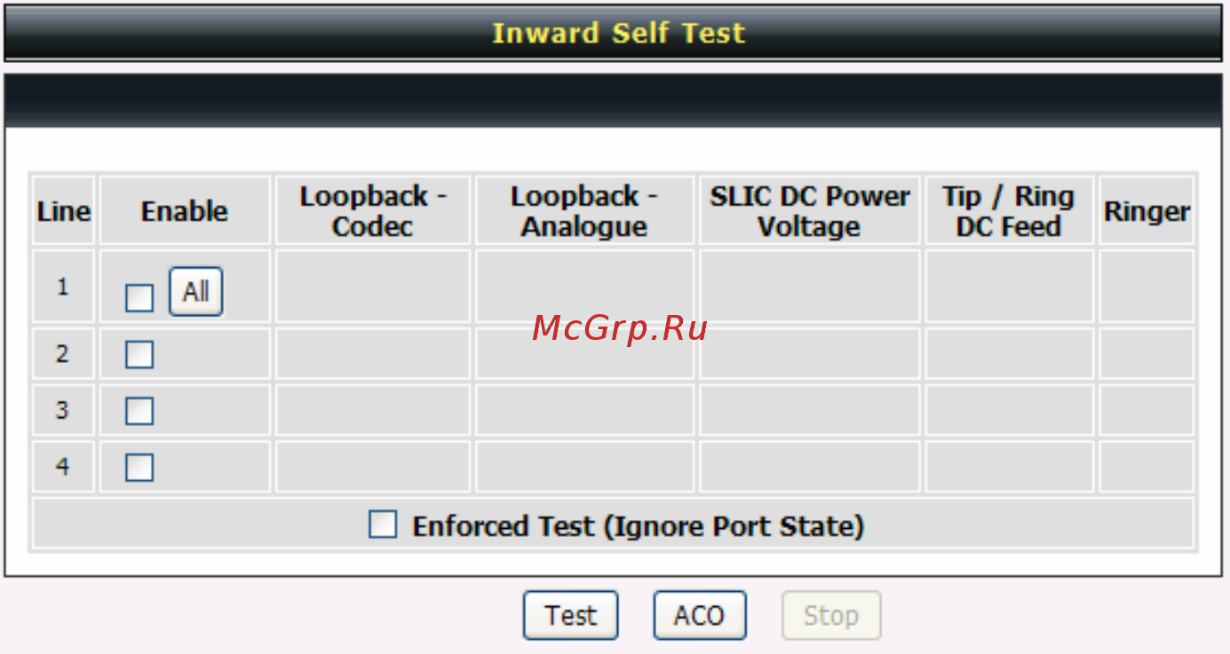 D-Link DVG-5004S/D1A Черный [19/83] 2 2 fxs inward self test