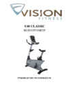 Vision Fitness Vision_U40_Classic Инструкция по сборке