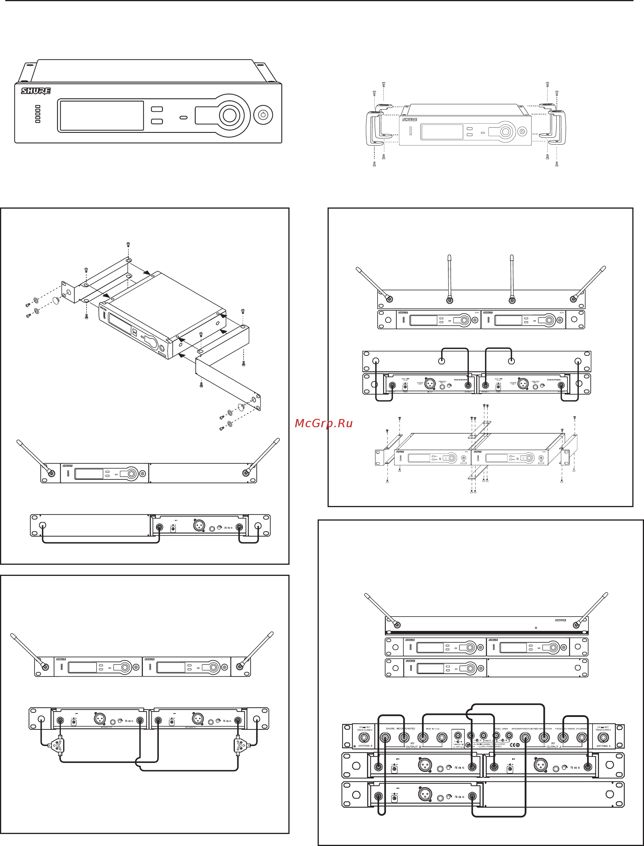 Shure SLX2/BETA58 P4 [3/19] Uhf antenna power distribution system