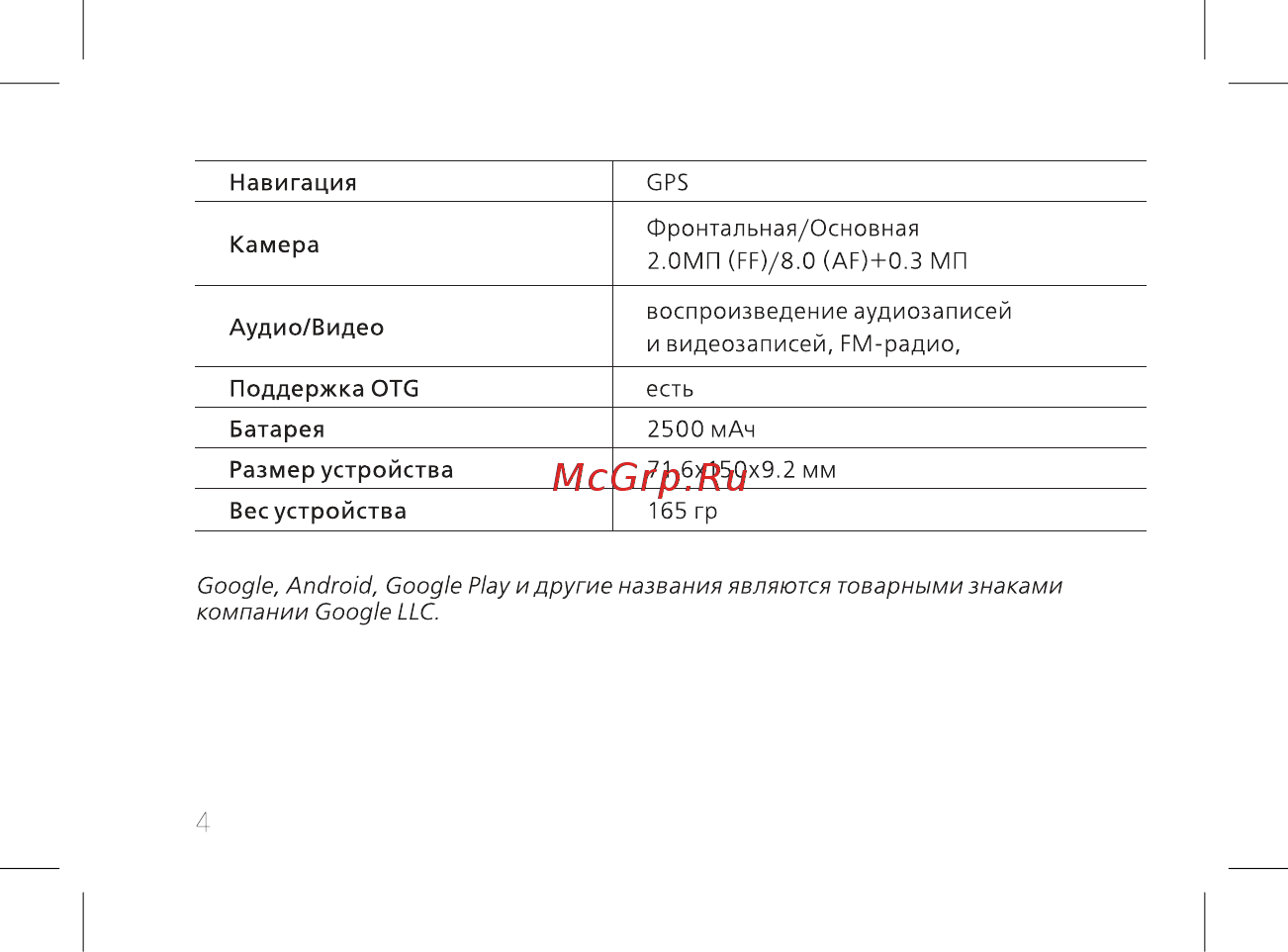 BQ 5515L Fast 16Gb Black Инструкция по эксплуатации онлайн [6/60] 380660