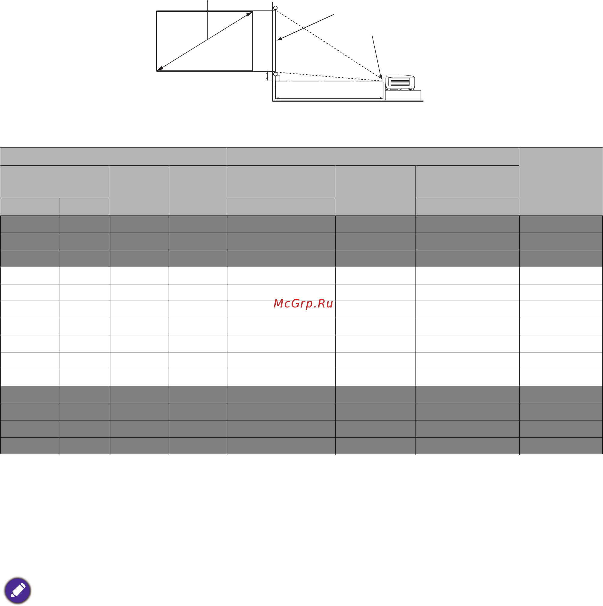 Benq MX611 [14/50] Монтаж проектора