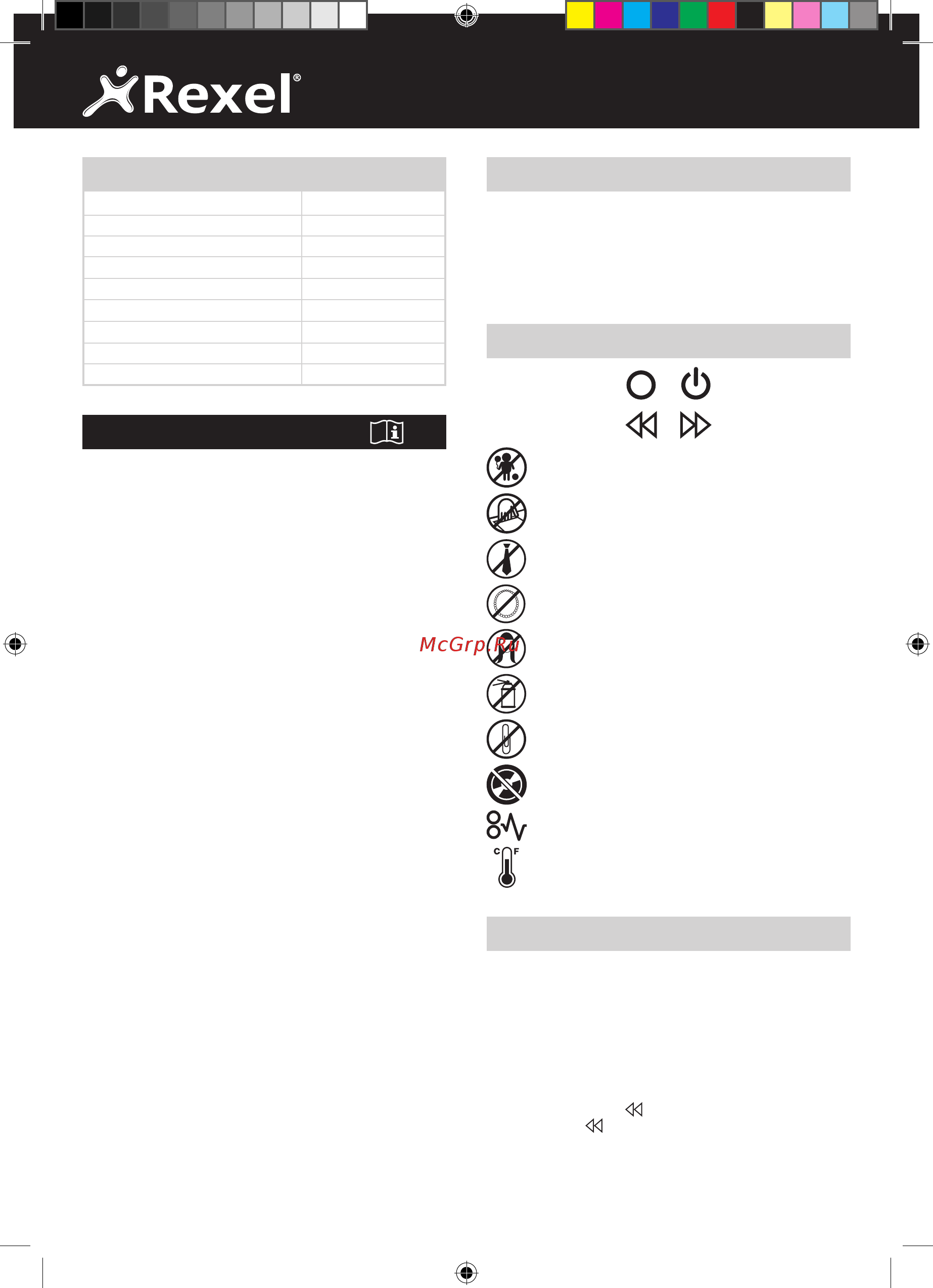 Rexel REM820 2104010eu [12/46] Controle paneel