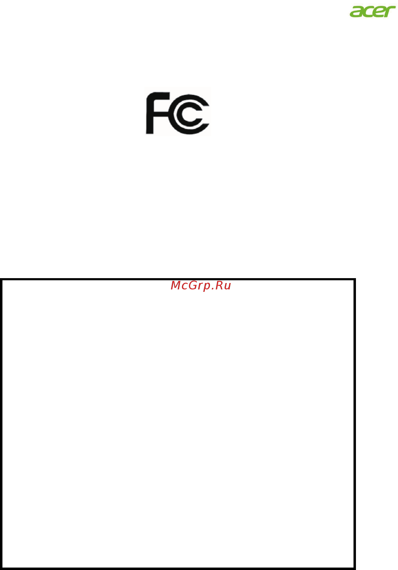 Acer Predator XB271HU UM.HX1EE.008 [32/35] Federal communications commission declaration of conformity