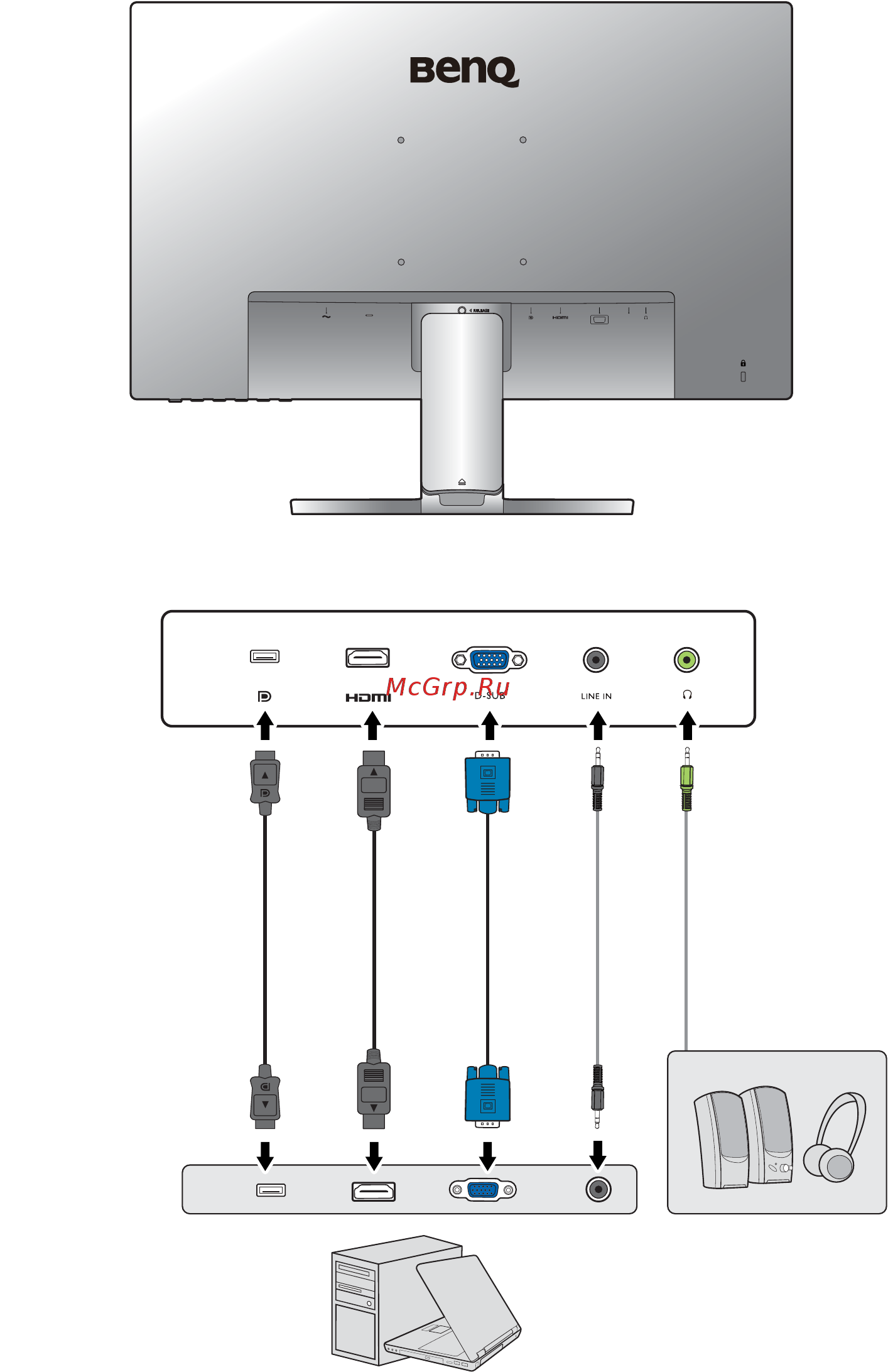 Benq GW2280 [11/55] Подключения
