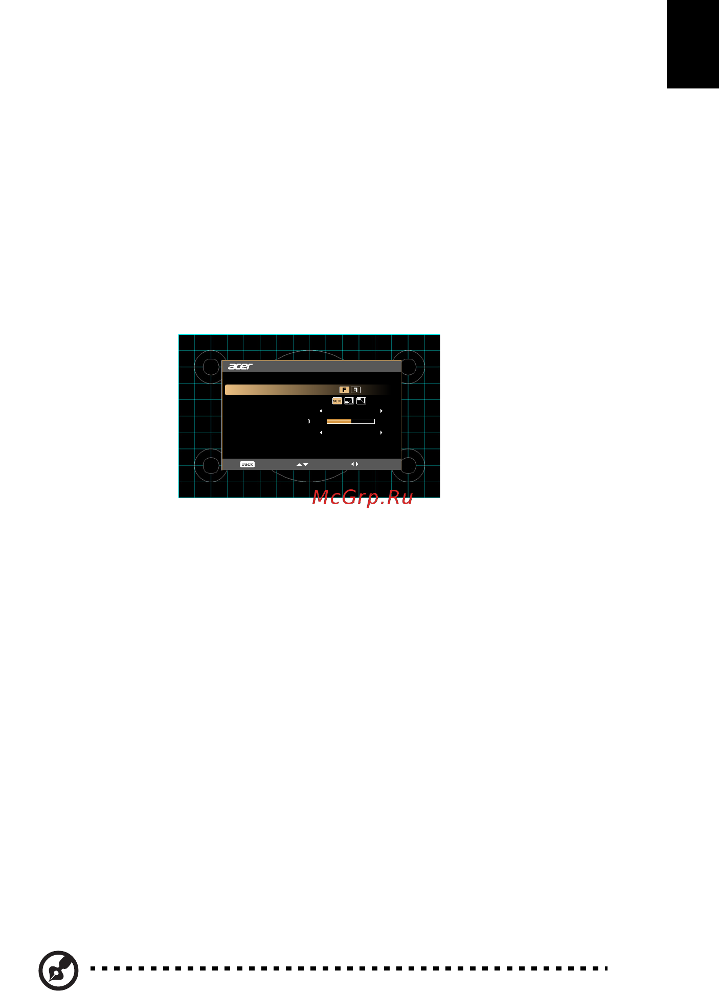 Acer P1386W MR.JMX11.001 [29/59] Органы управления