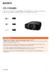 Sony VPL-VW260ES Инструкция по эксплуатации