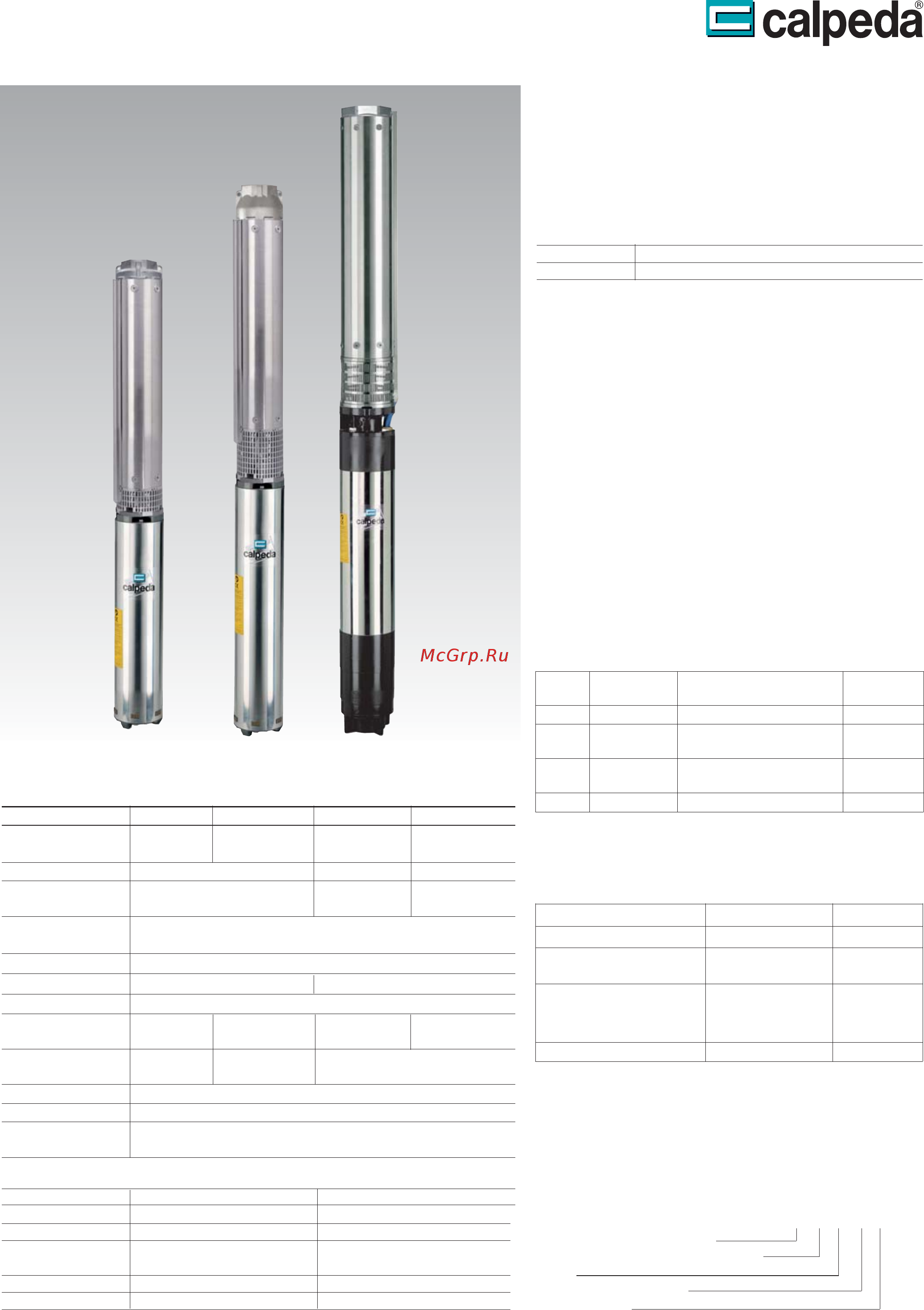 CALPEDA 6SDX (L) 13/9 Технические данные онлайн
