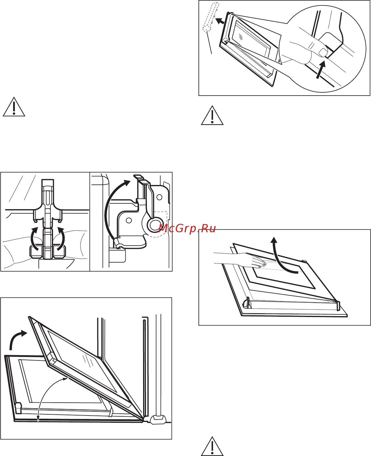 Electrolux OPEC 6559 X [41/48] Снятие и установка дверцы