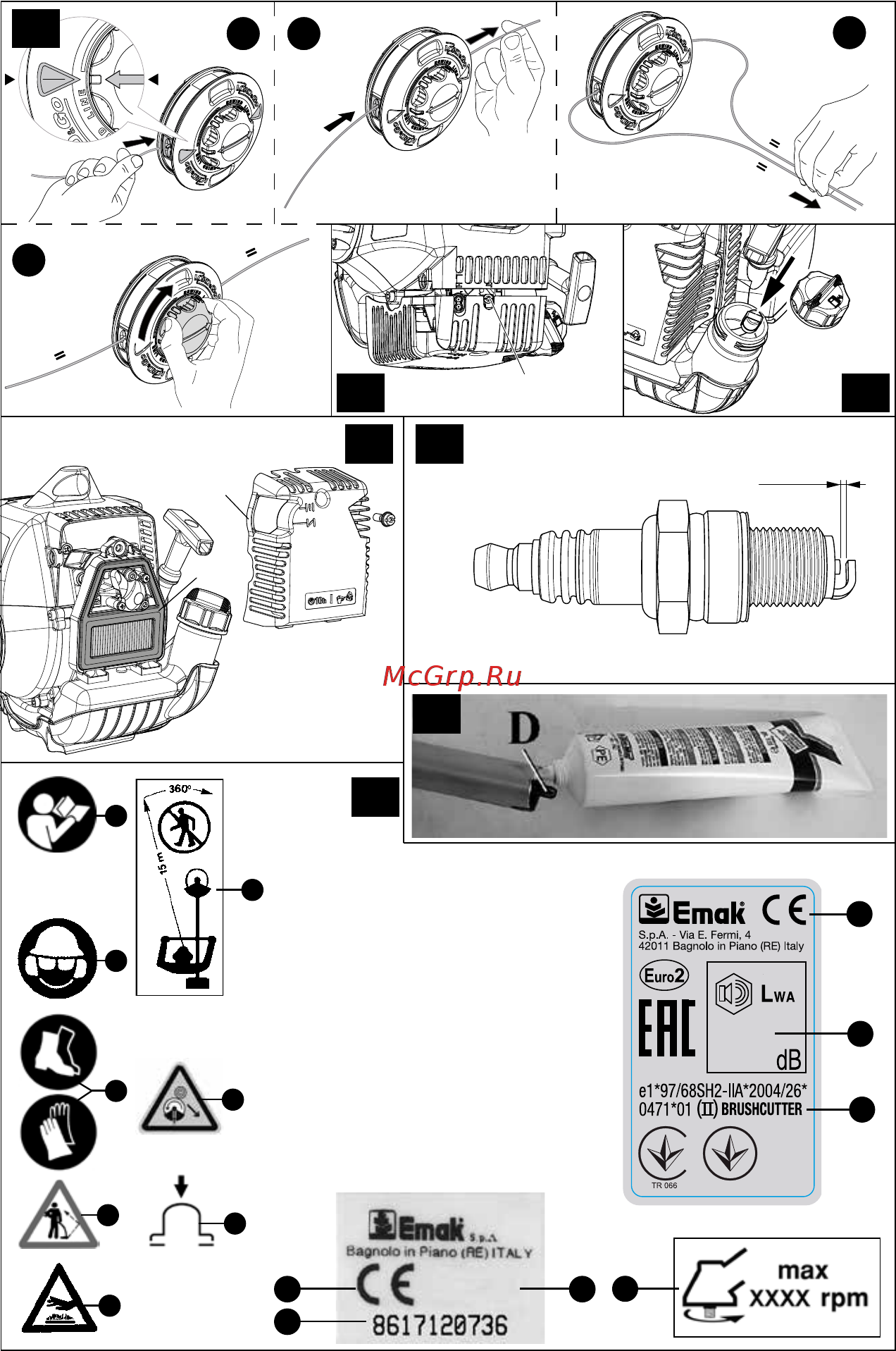 Oleo-Mac SPARTA 381T 6133-9070E2T [5/27] Bpmr7a
