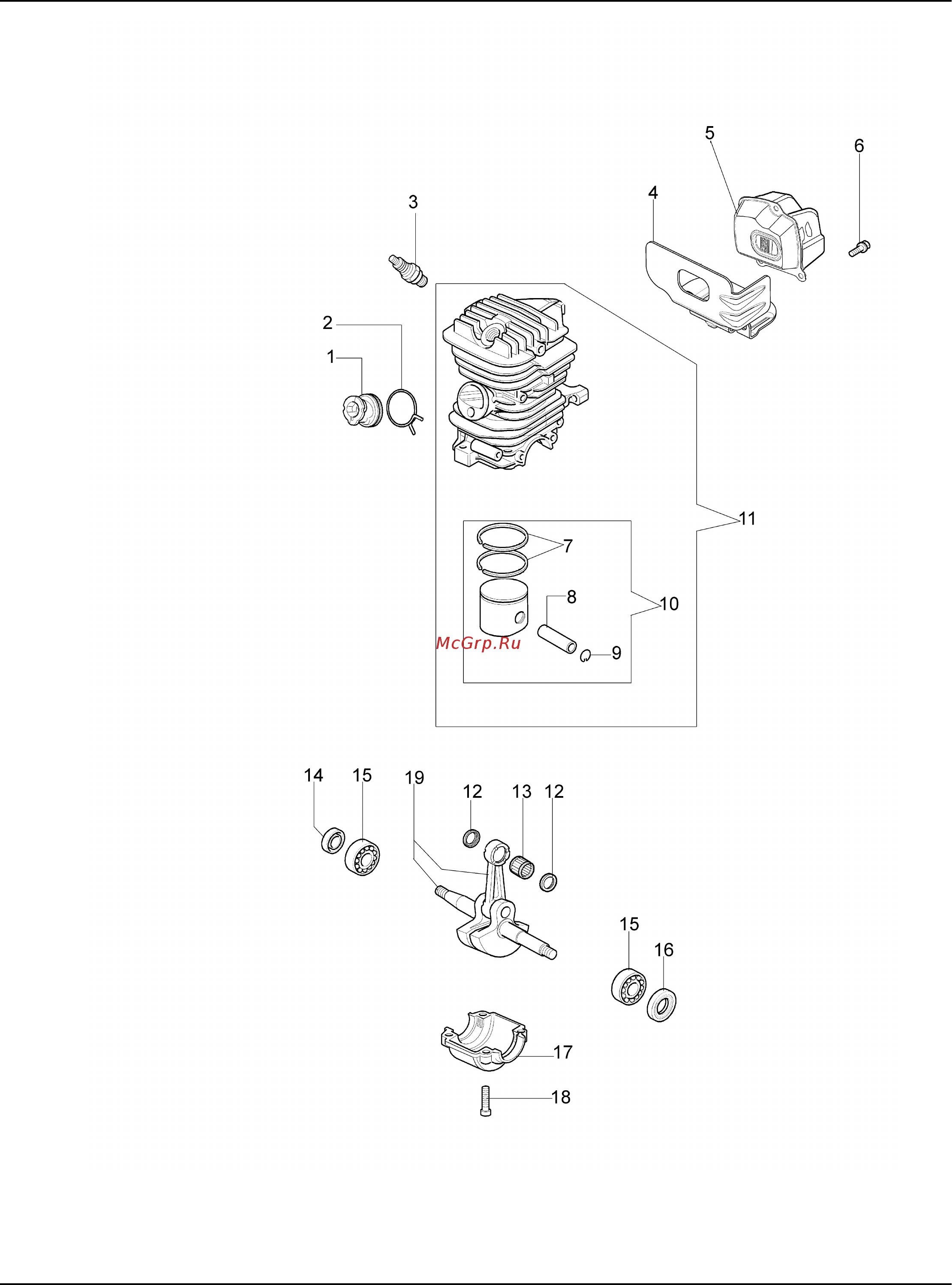 Oleo-Mac GS 370 [2/15] Illustration engine