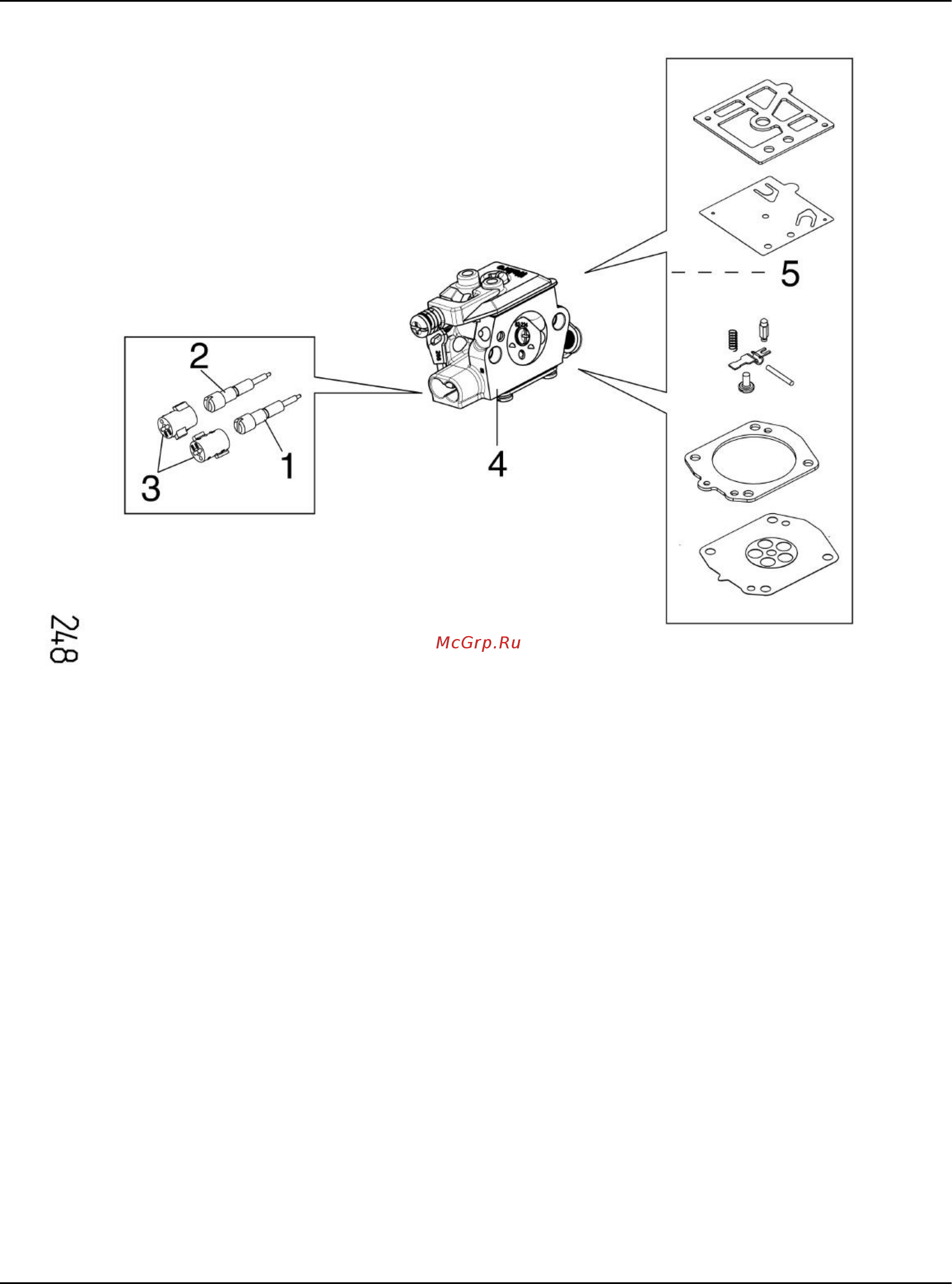Oleo-Mac MB90 5606-9001E1 [13/14] Illustration carburetor