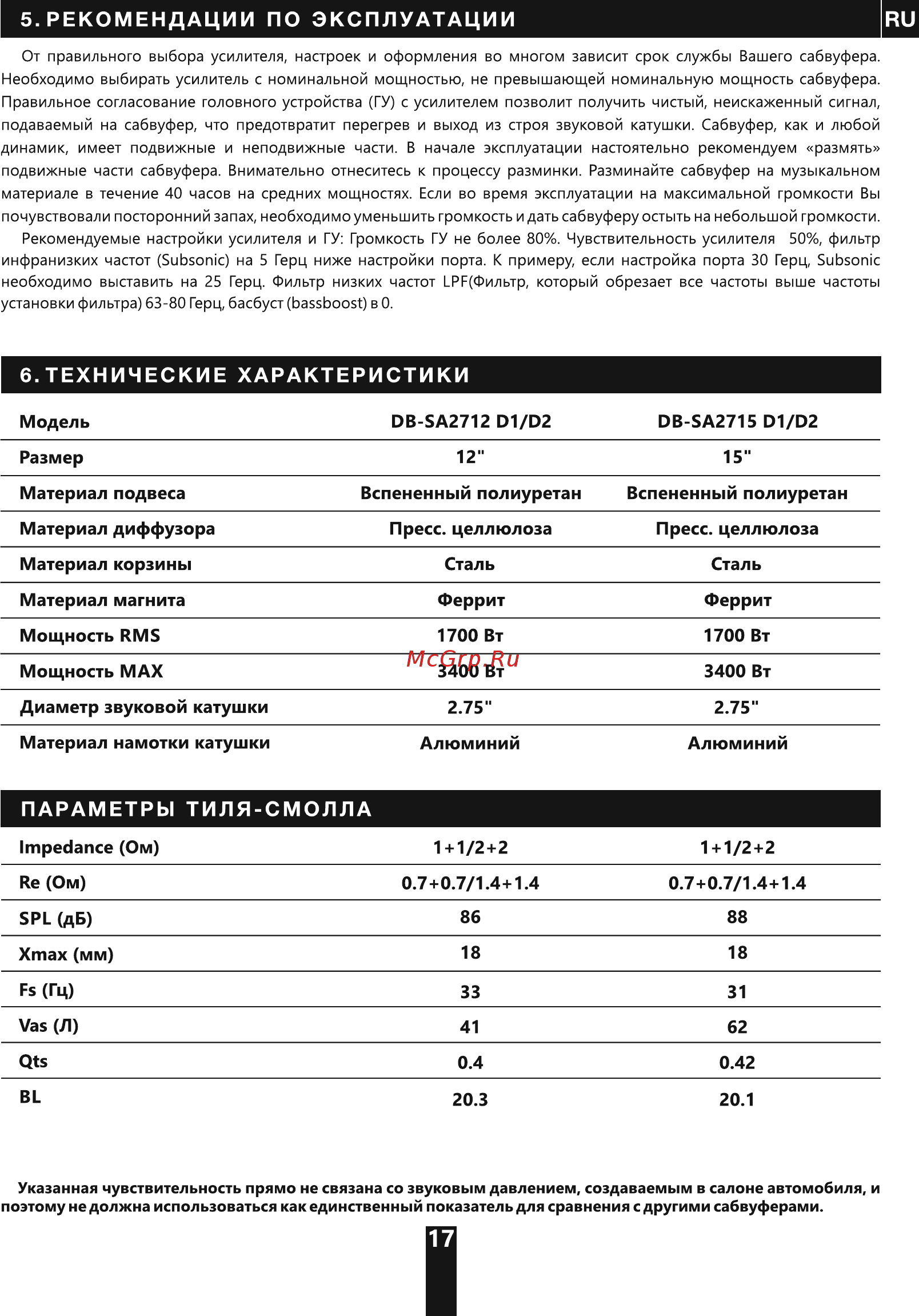 Deaf Bonce Apocalypse DB-SA2712D1 [17/20] Страница 17