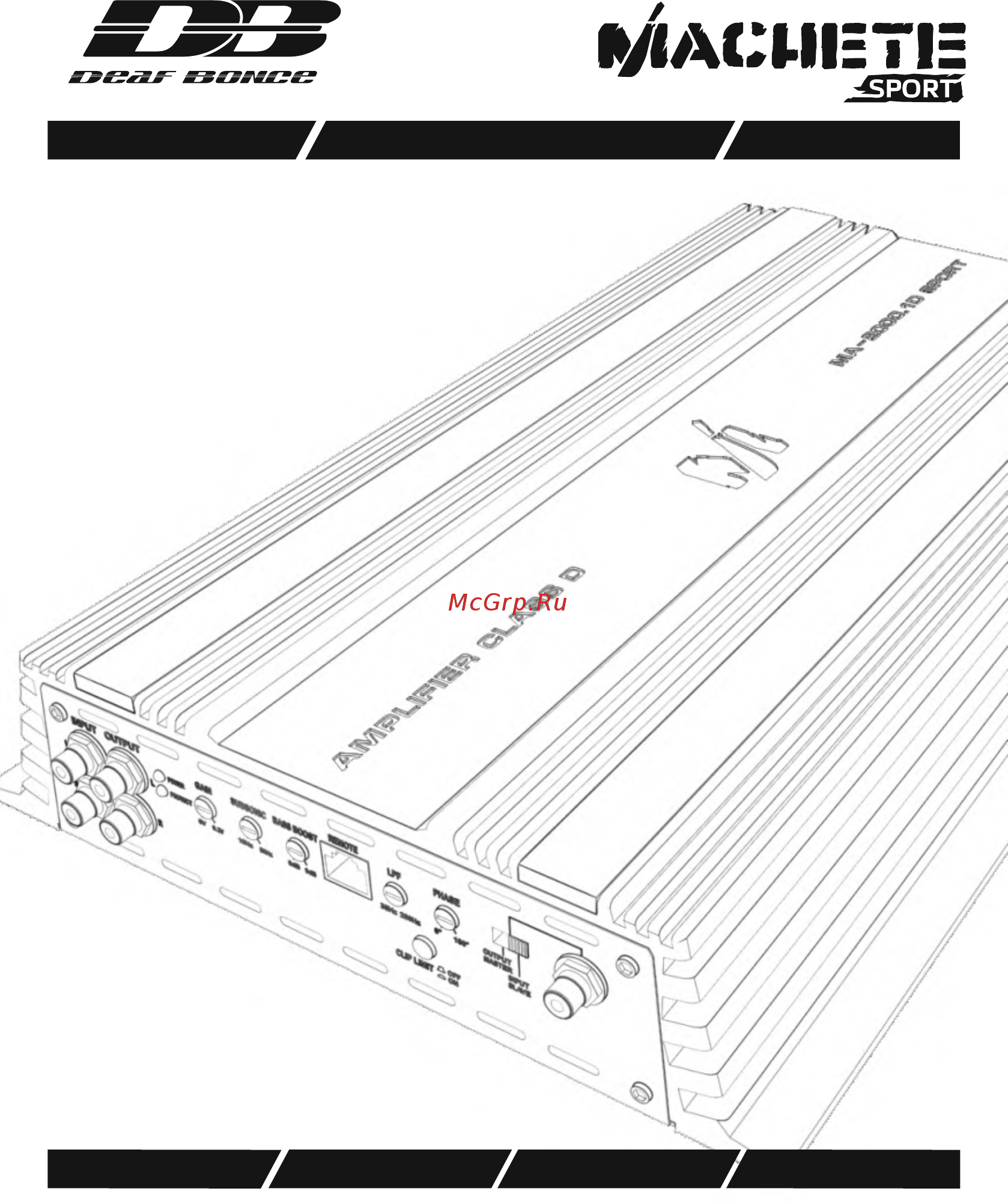 Deaf Bonce Machete MA-5500.1D Sport Инструкция по эксплуатации онлайн