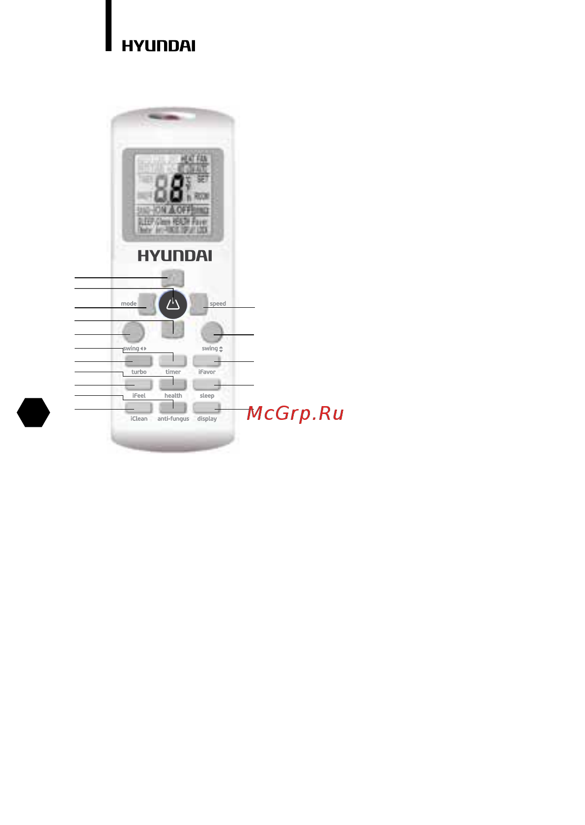 HYUNDAI ELECTRONICS H-ARI22-07H [8/40] Remote control