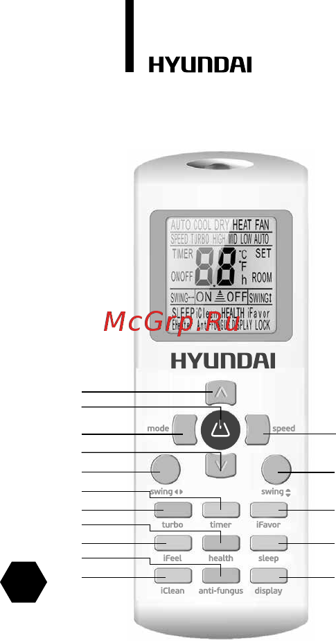 Hyundai H-ARI20-09H/I [8/40] Remote control